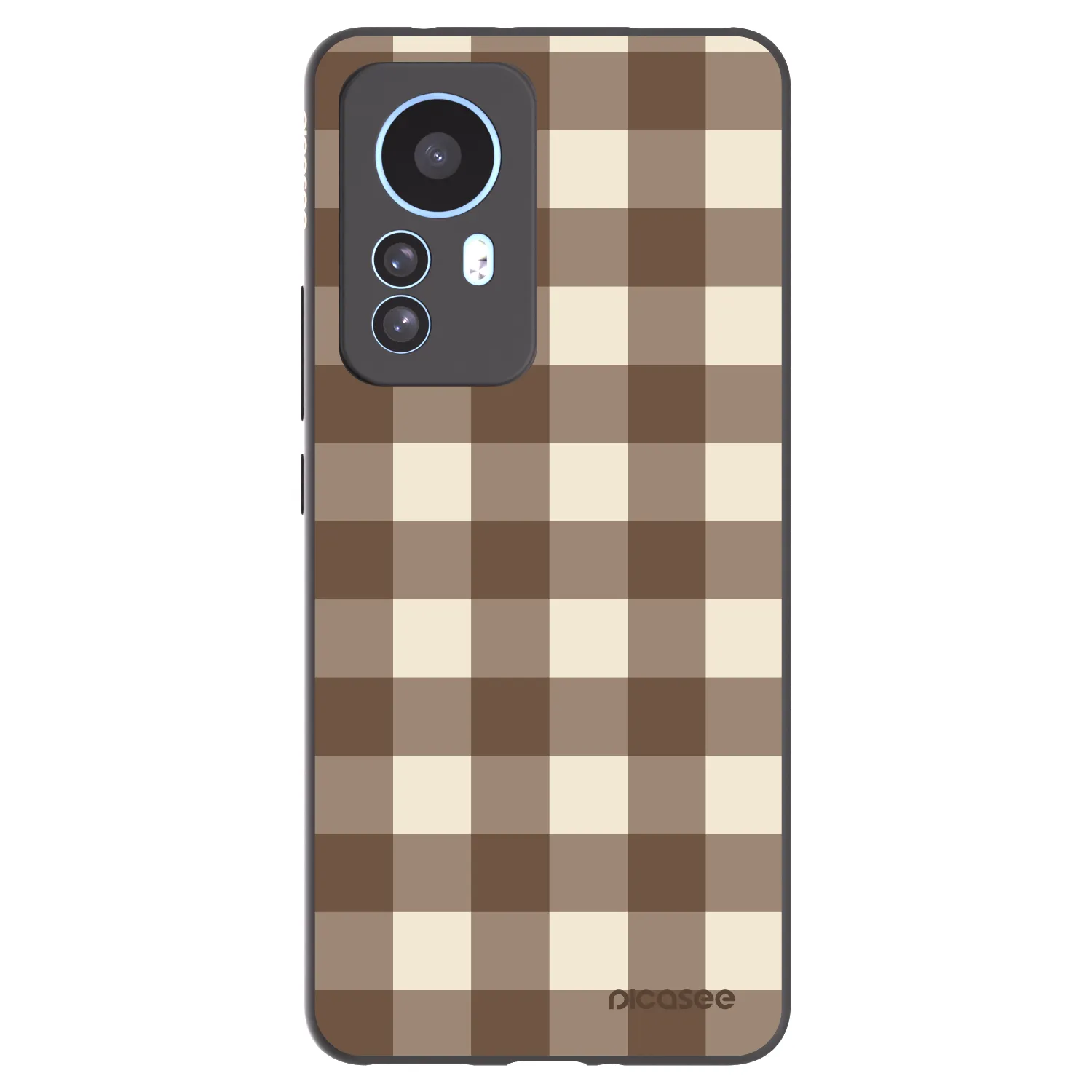 Picasee silikonski črni ovitek za Xiaomi 12T Pro - Brown grid