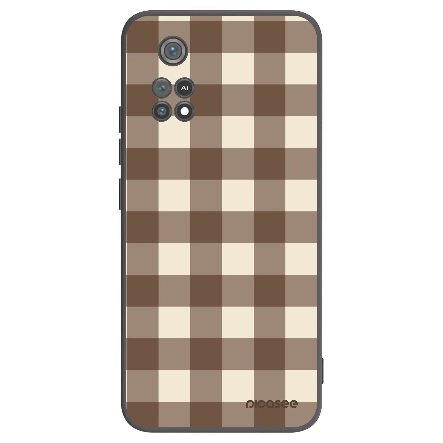 Picasee silikonski črni ovitek za Xiaomi Poco M4 Pro - Brown grid