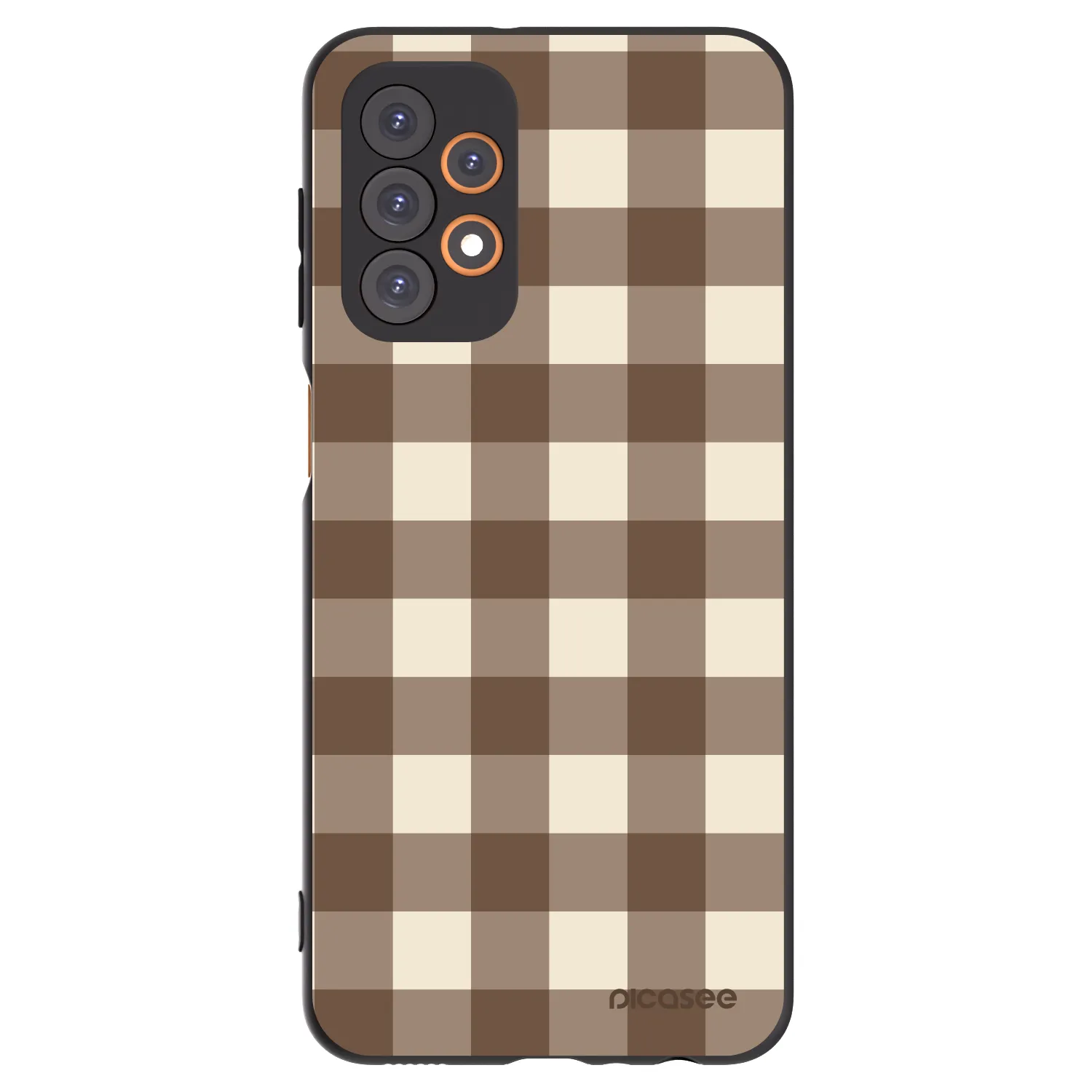 Picasee silikonski črni ovitek za Samsung Galaxy A23 A235F 4G - Brown grid