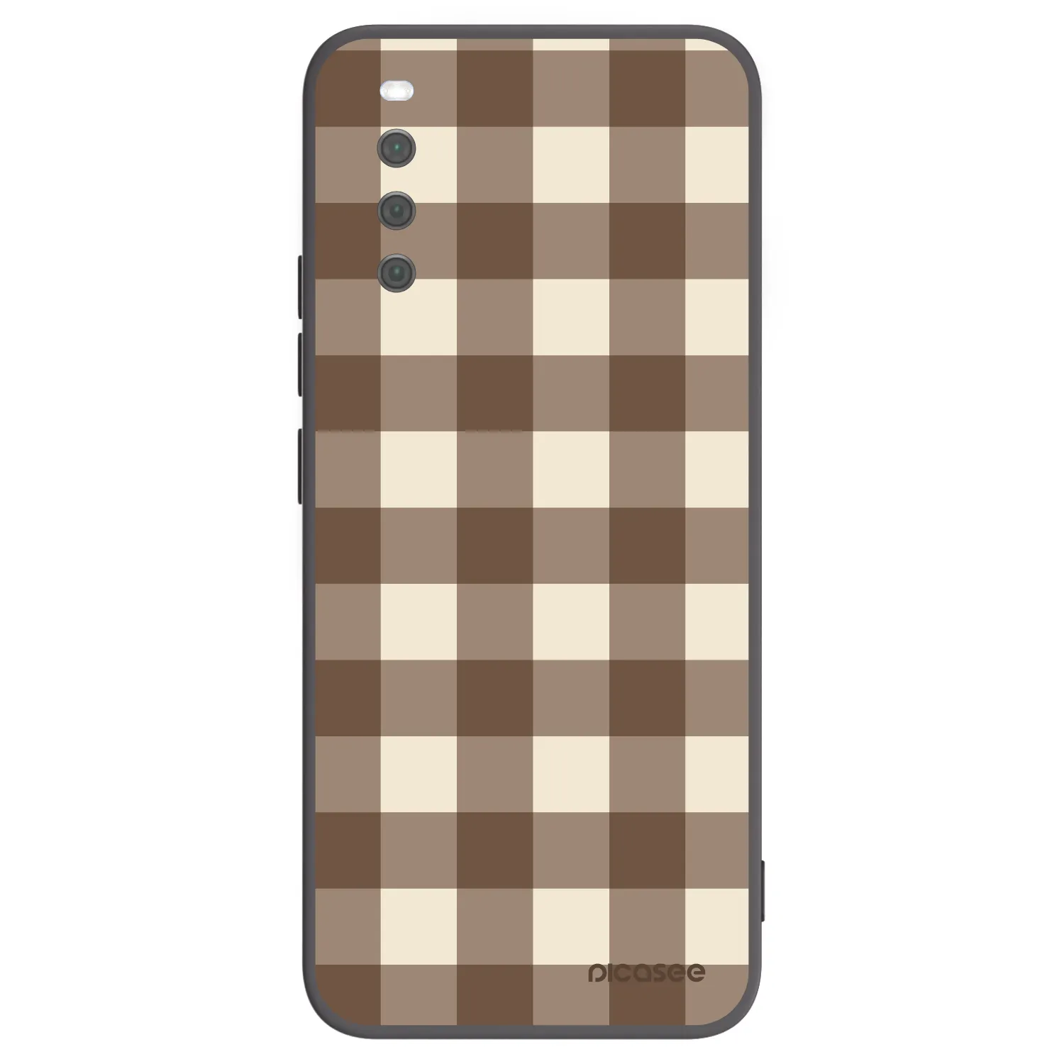 Picasee silikonski črni ovitek za Sony Xperia 10 III - Brown grid