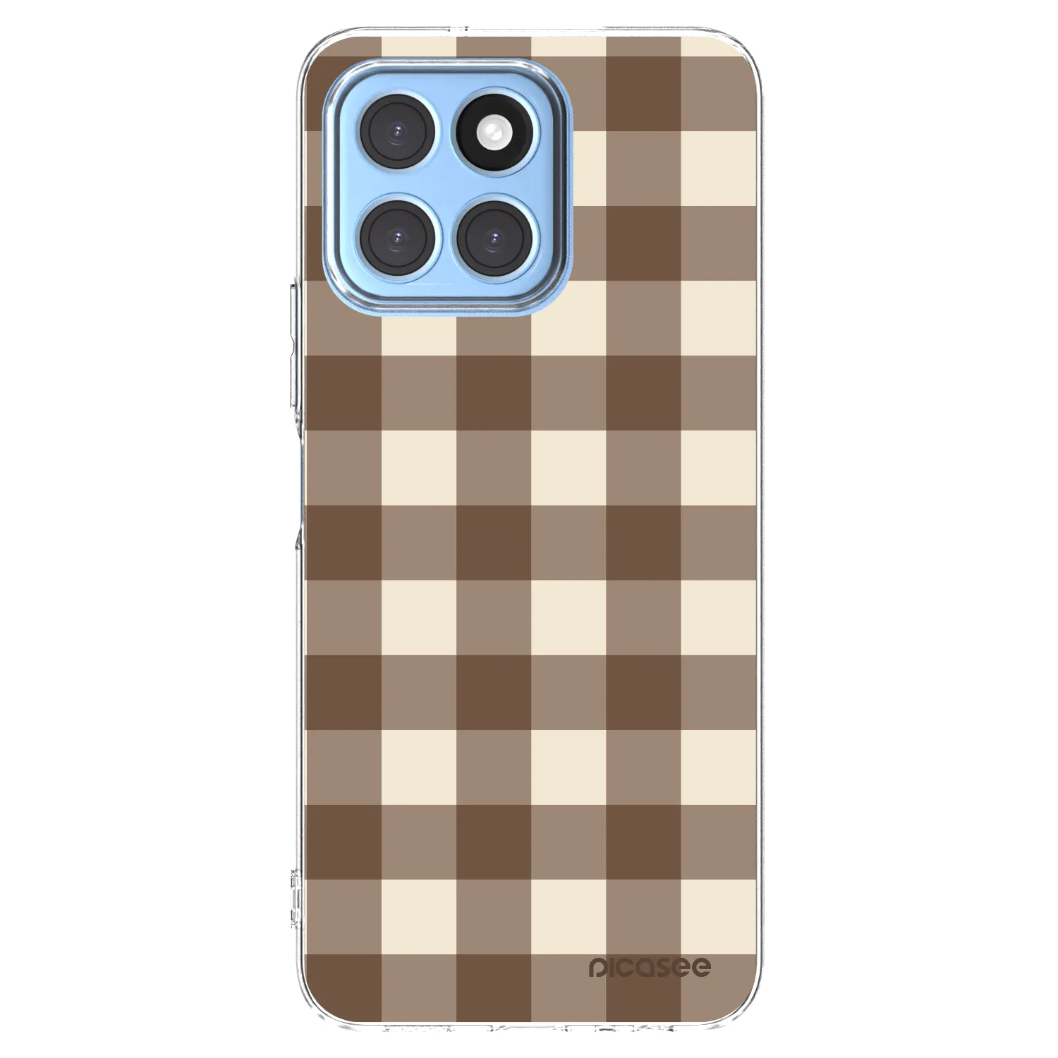Picasee silikonski prozorni ovitek za Honor X8 5G - Brown grid