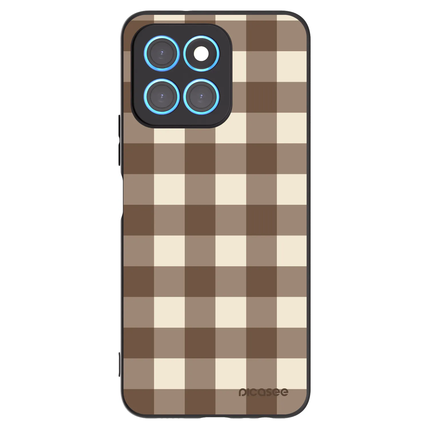 Picasee silikonski črni ovitek za Honor X6 - Brown grid