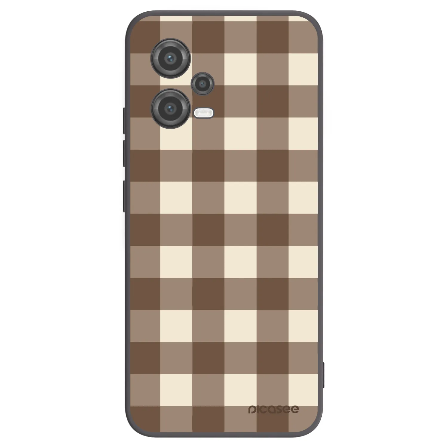 Picasee silikonski črni ovitek za Xiaomi Poco X5 - Brown grid