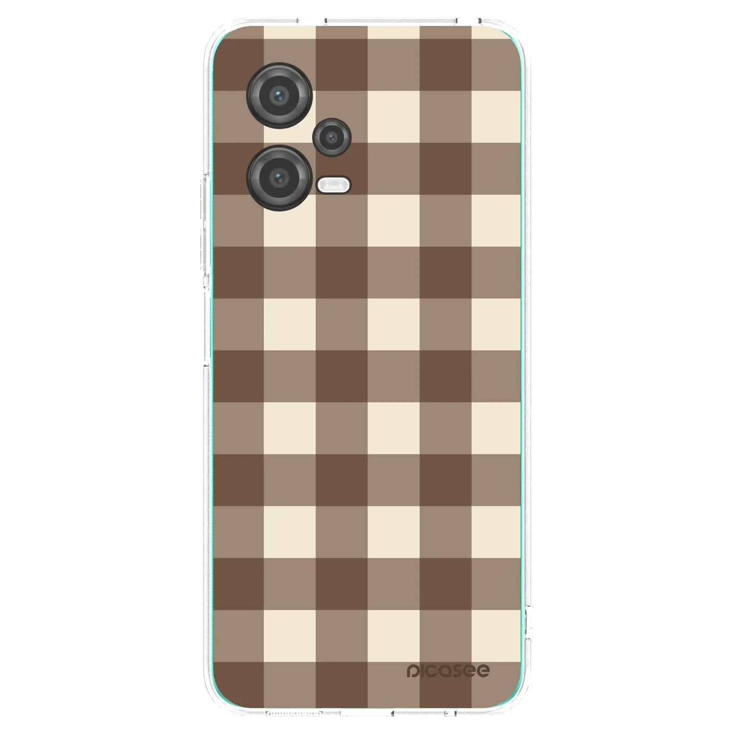 Picasee silikonski prozorni ovitek za Xiaomi Poco X5 - Brown grid