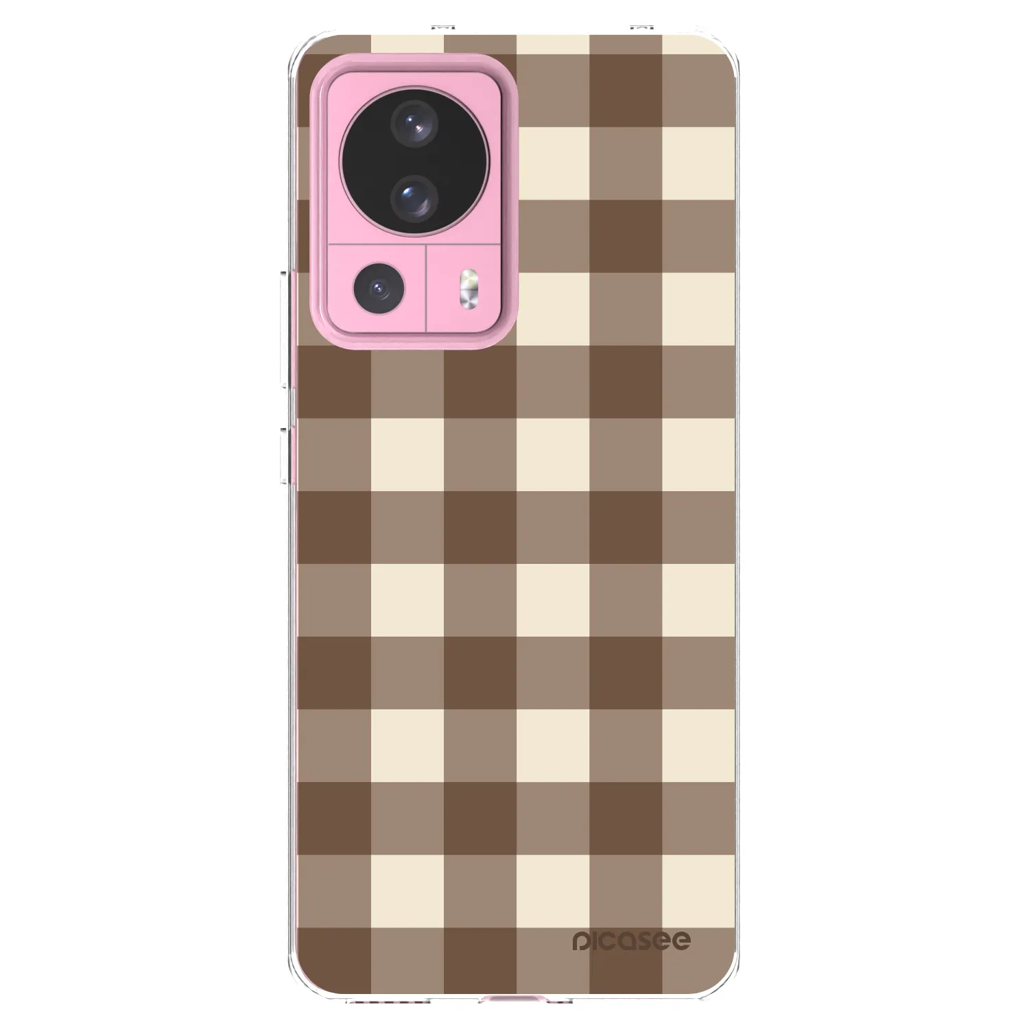 Picasee silikonski prozorni ovitek za Xiaomi 13 Lite - Brown grid