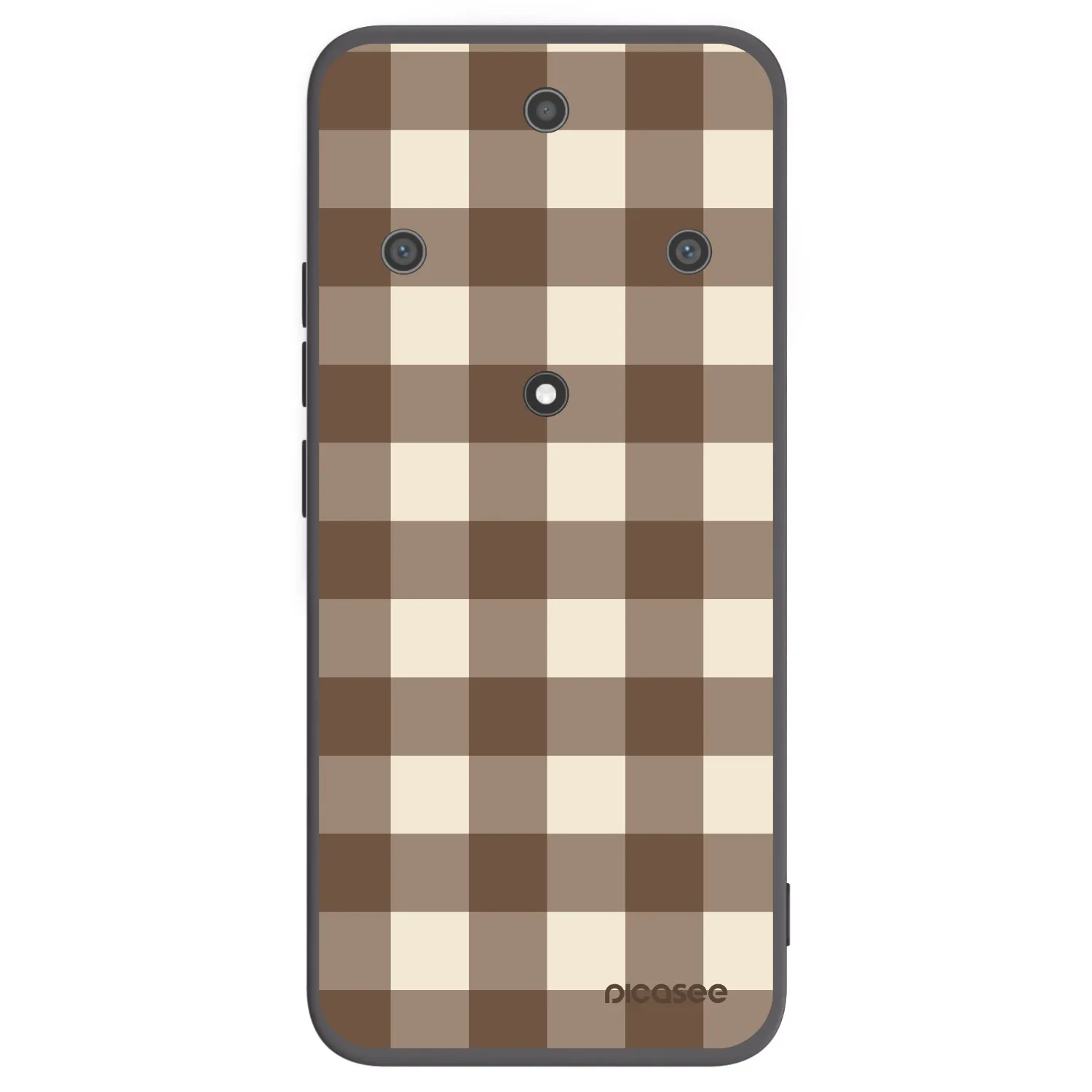 Picasee silikonski črni ovitek za Honor Magic5 Lite 5G - Brown grid