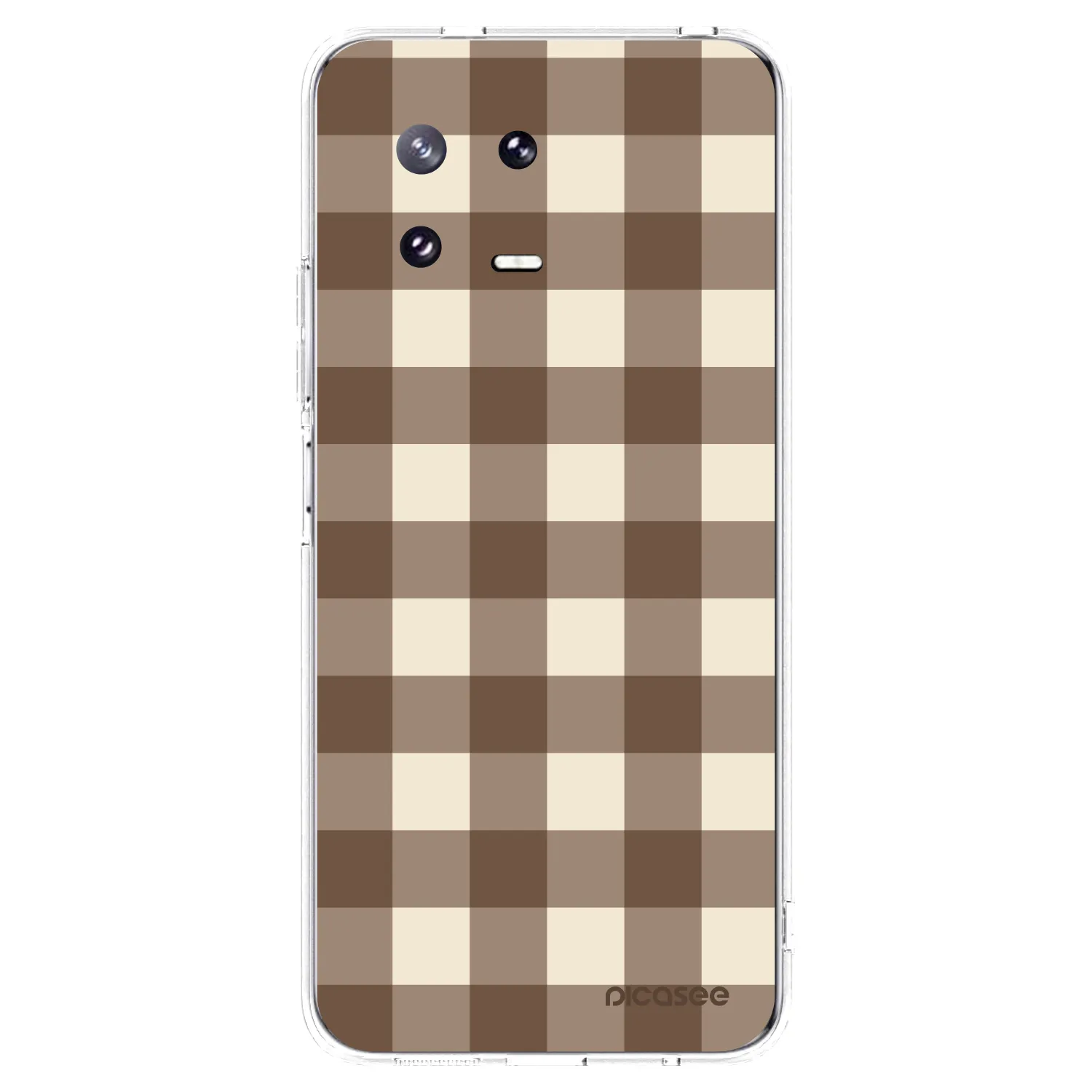 Picasee silikonski prozorni ovitek za Xiaomi 13 Pro - Brown grid