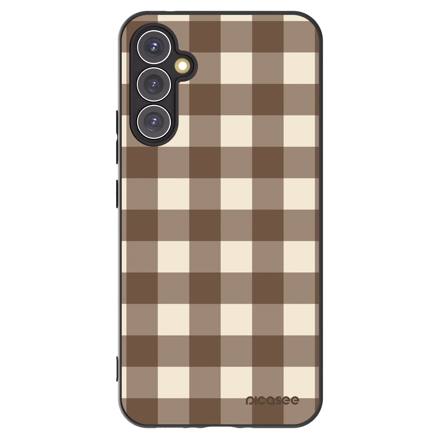 Picasee silikonski črni ovitek za Samsung Galaxy A34 5G A346B - Brown grid
