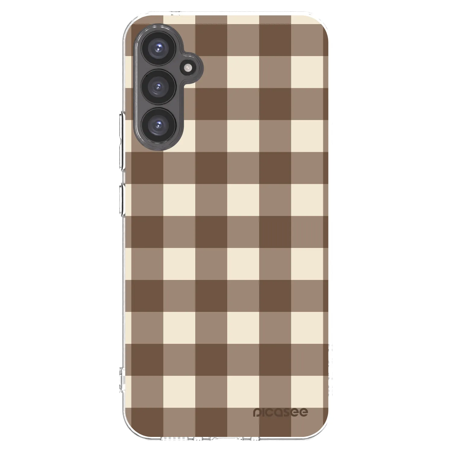Picasee silikonski prozorni ovitek za Samsung Galaxy A34 5G A346B - Brown grid