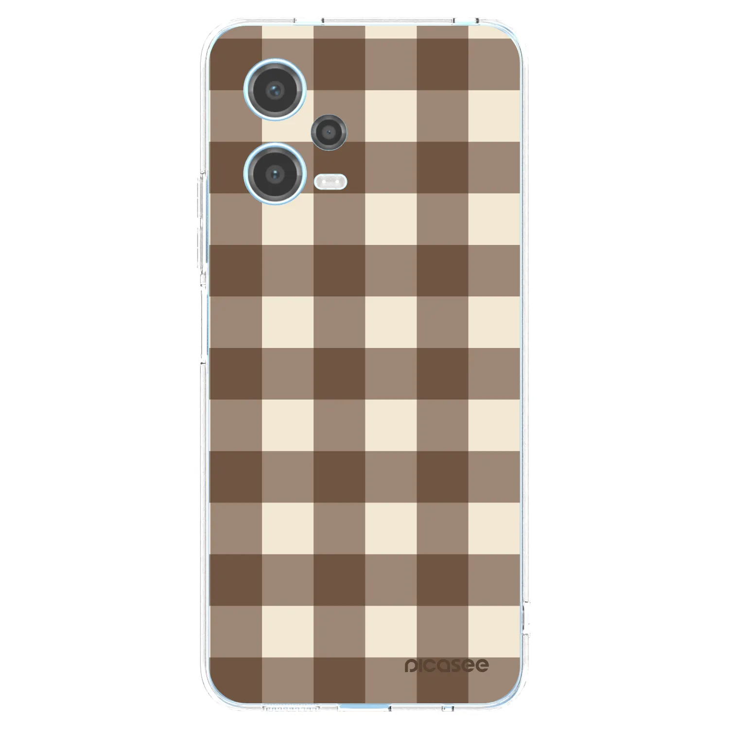 Picasee silikonski prozorni ovitek za Xiaomi Redmi Note 12 5G - Brown grid