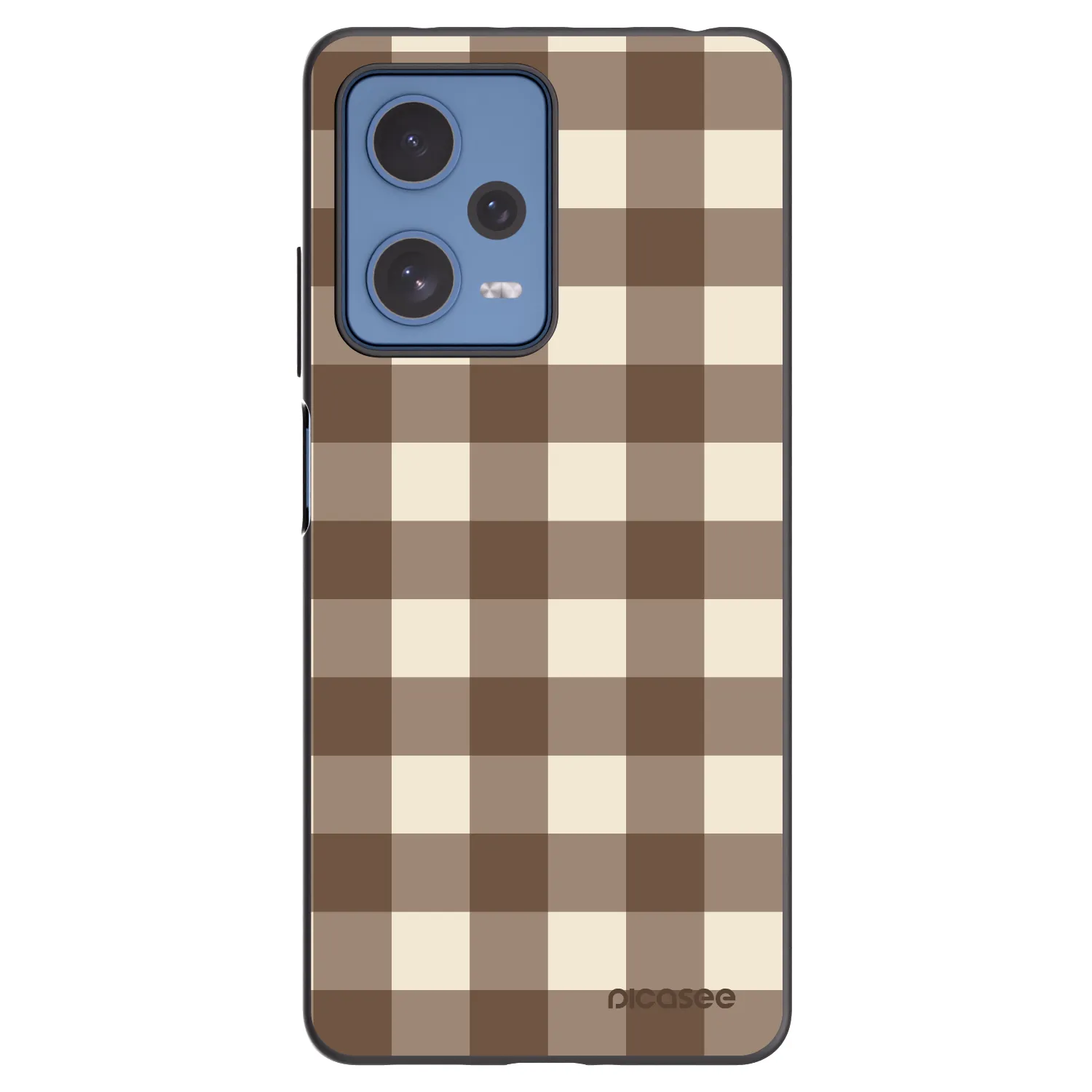 Picasee silikonski črni ovitek za Xiaomi Redmi Note 12 Pro 5G - Brown grid