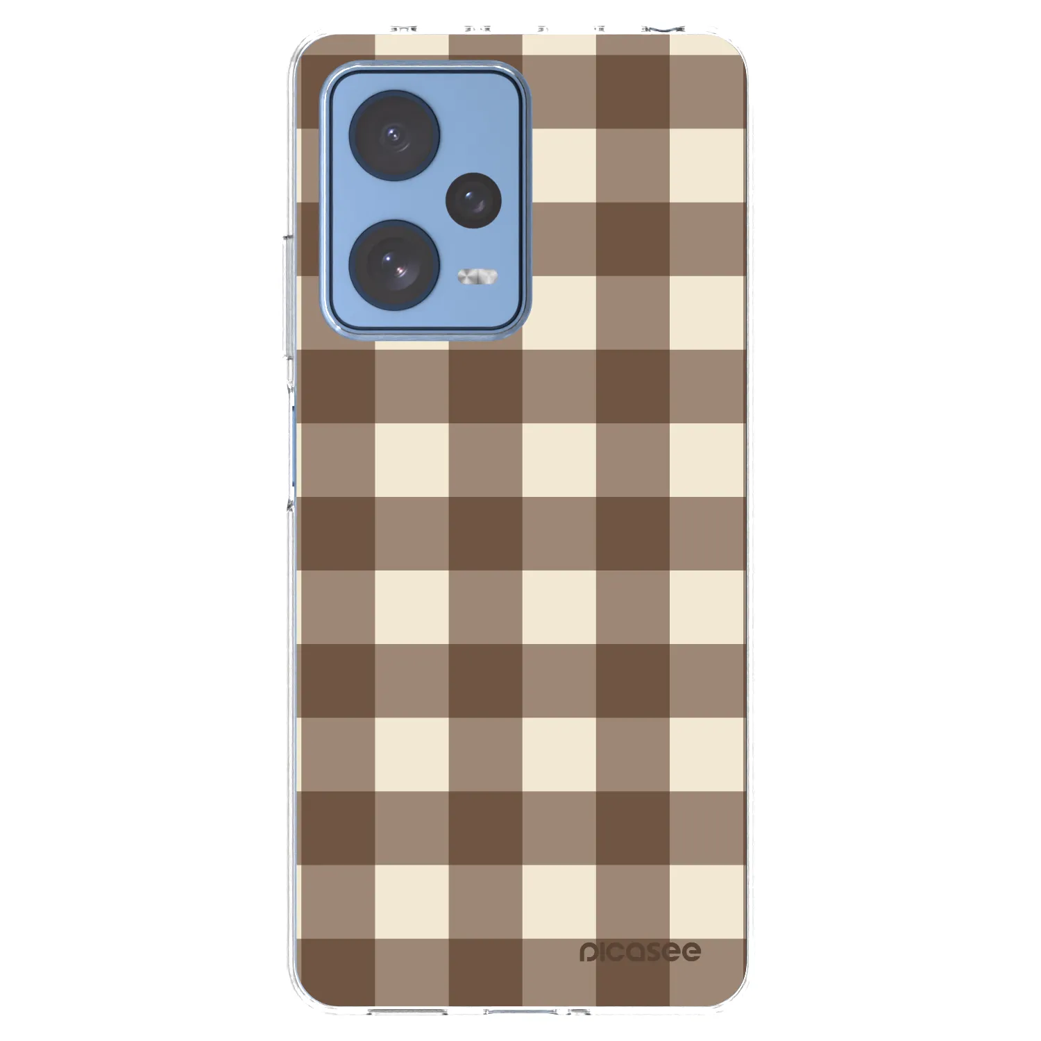 Picasee silikonski prozorni ovitek za Xiaomi Redmi Note 12 Pro 5G - Brown grid