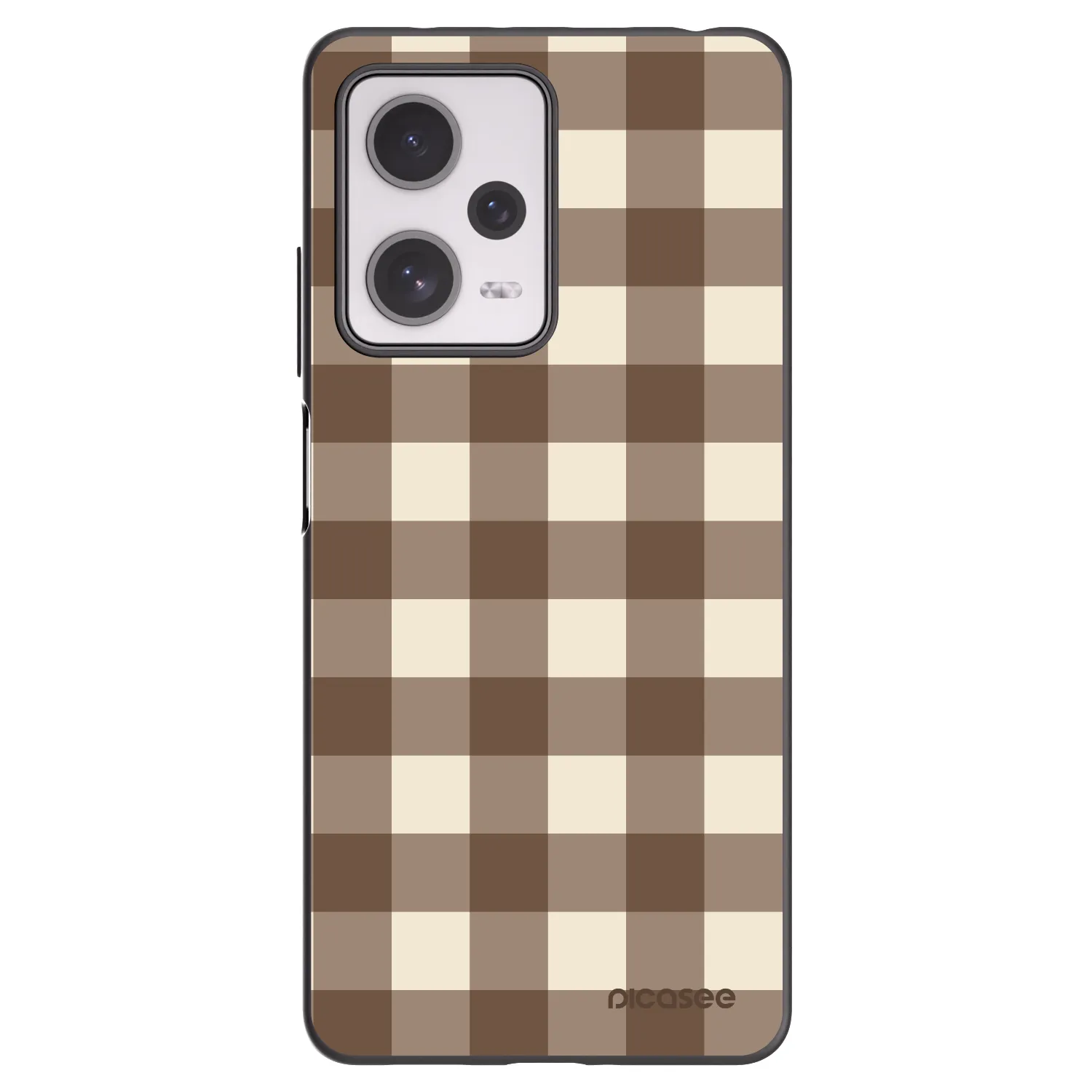 Picasee silikonski črni ovitek za Xiaomi Redmi Note 12 Pro+ 5G - Brown grid