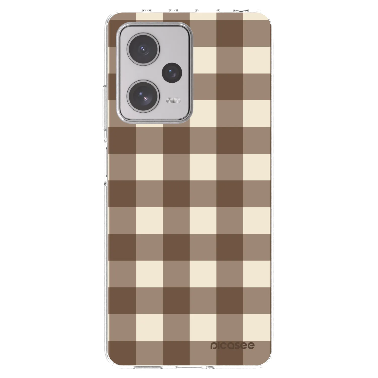 Picasee silikonski prozorni ovitek za Xiaomi Redmi Note 12 Pro+ 5G - Brown grid