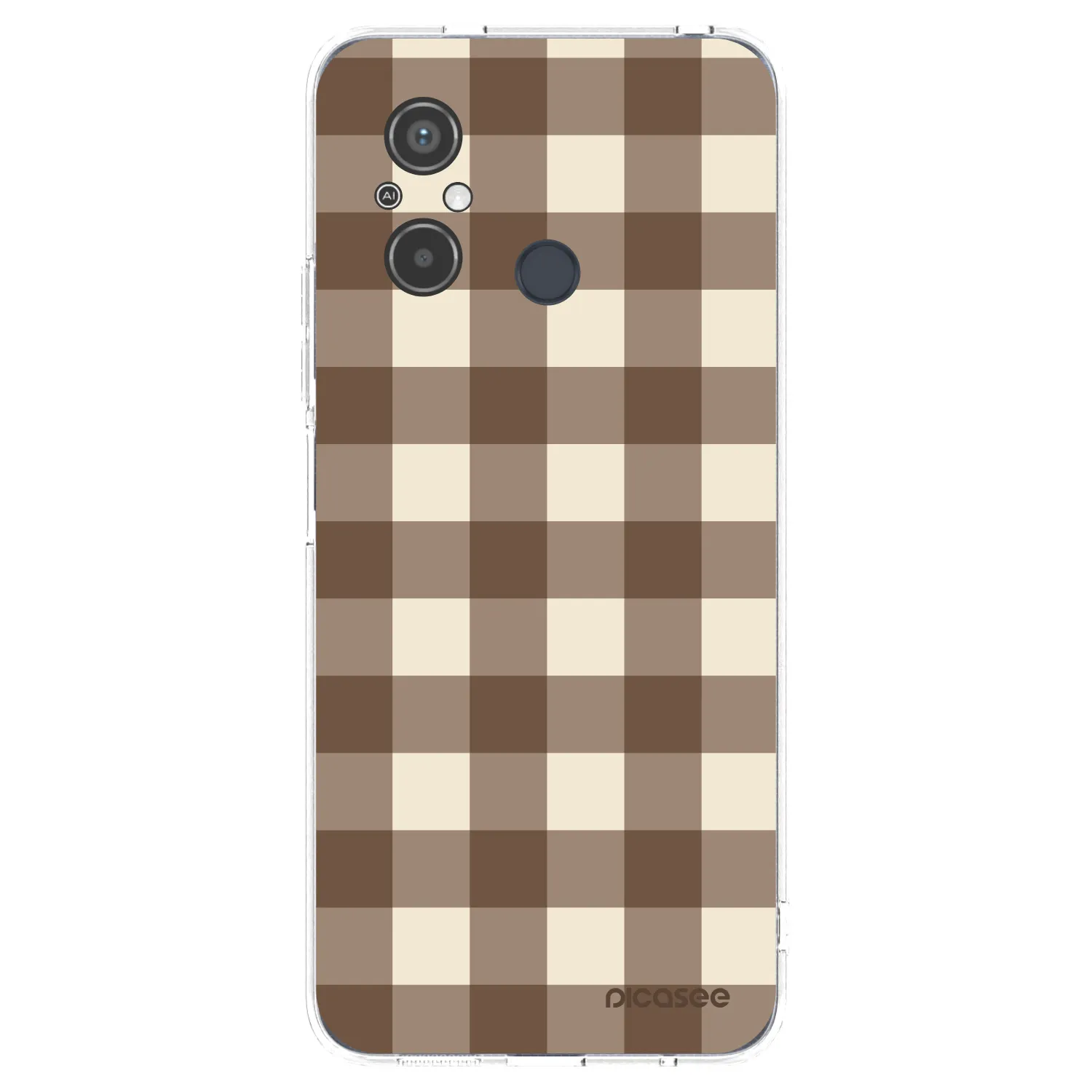 Picasee silikonski prozorni ovitek za Xiaomi Redmi 12C - Brown grid
