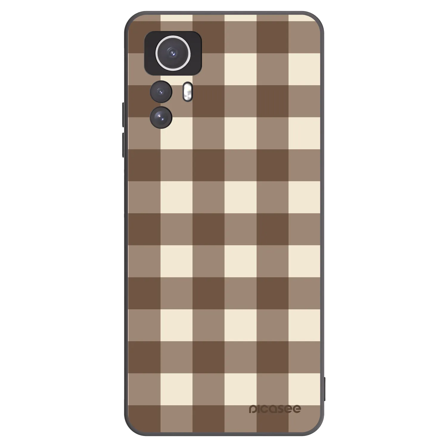 Picasee silikonski črni ovitek za Xiaomi Redmi Note 12S - Brown grid