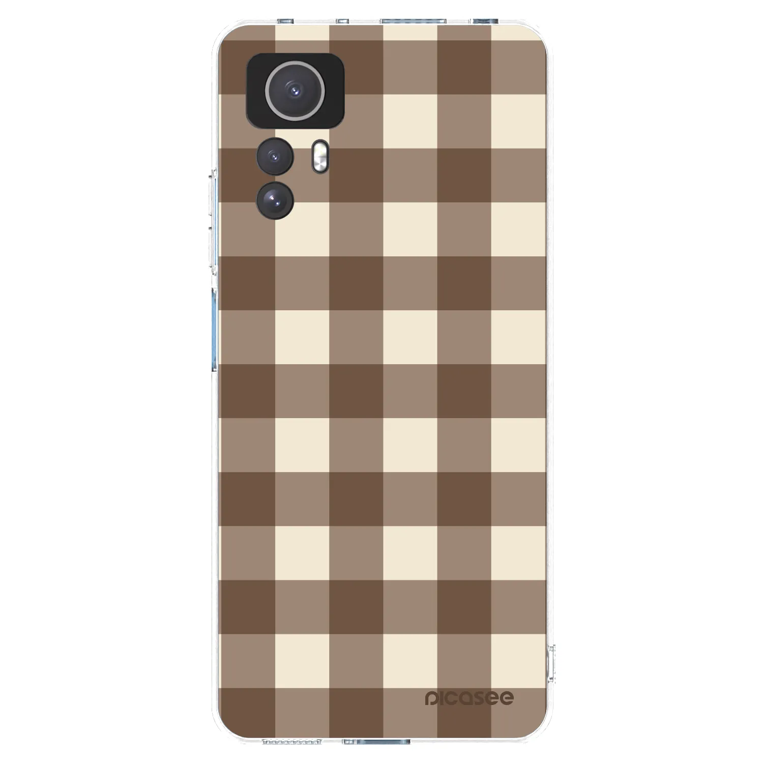 Picasee silikonski prozorni ovitek za Xiaomi Redmi Note 12S - Brown grid
