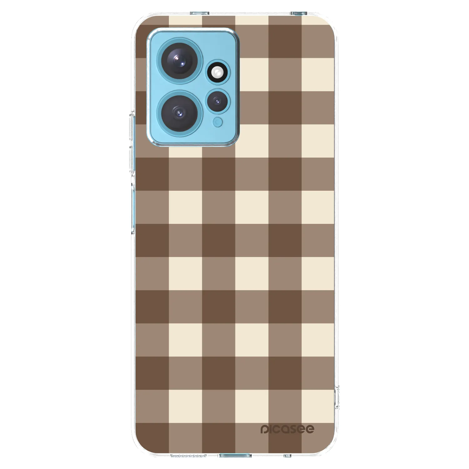 Picasee silikonski prozorni ovitek za Xiaomi Redmi Note 12 4G - Brown grid