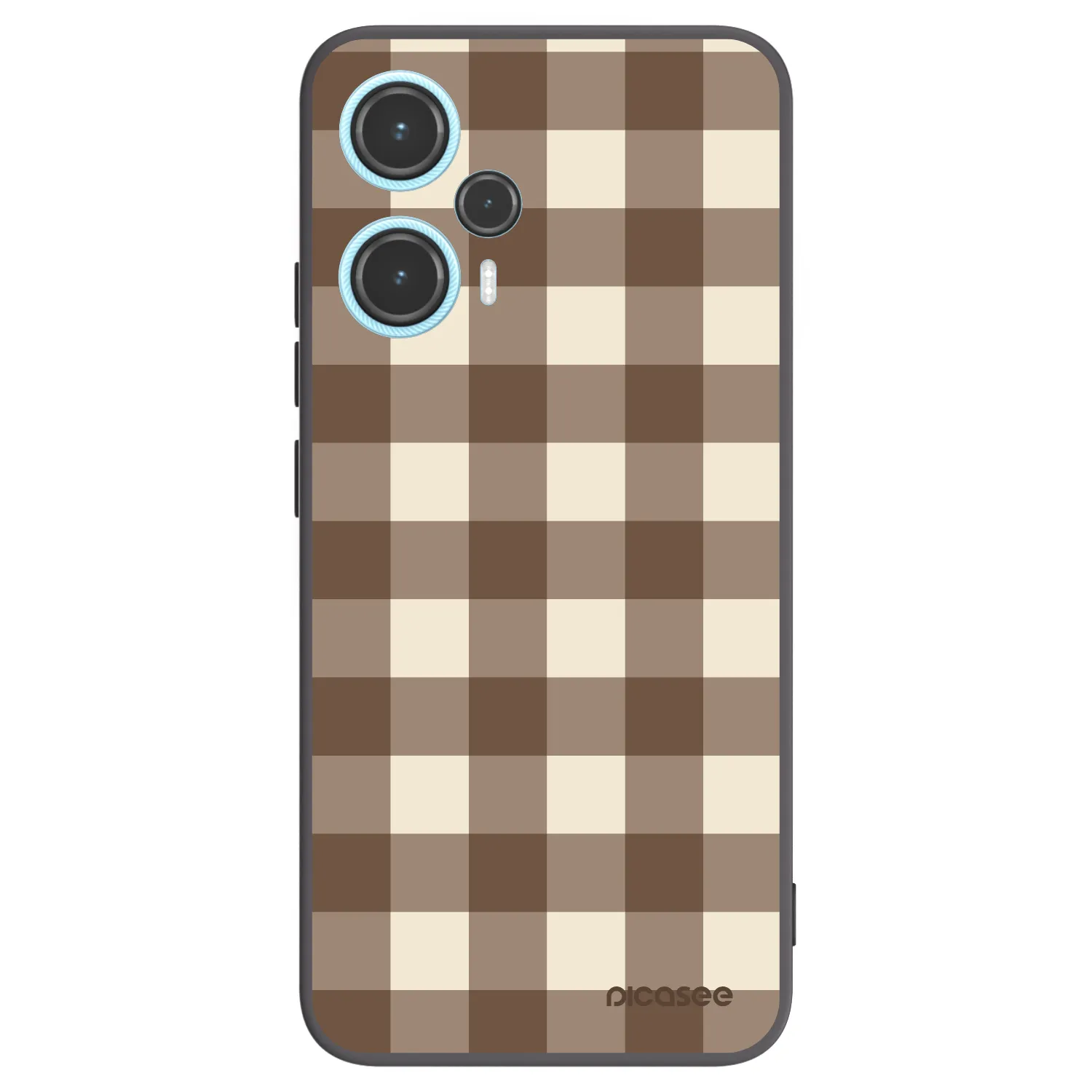 Picasee silikonski črni ovitek za Xiaomi Poco F5 - Brown grid