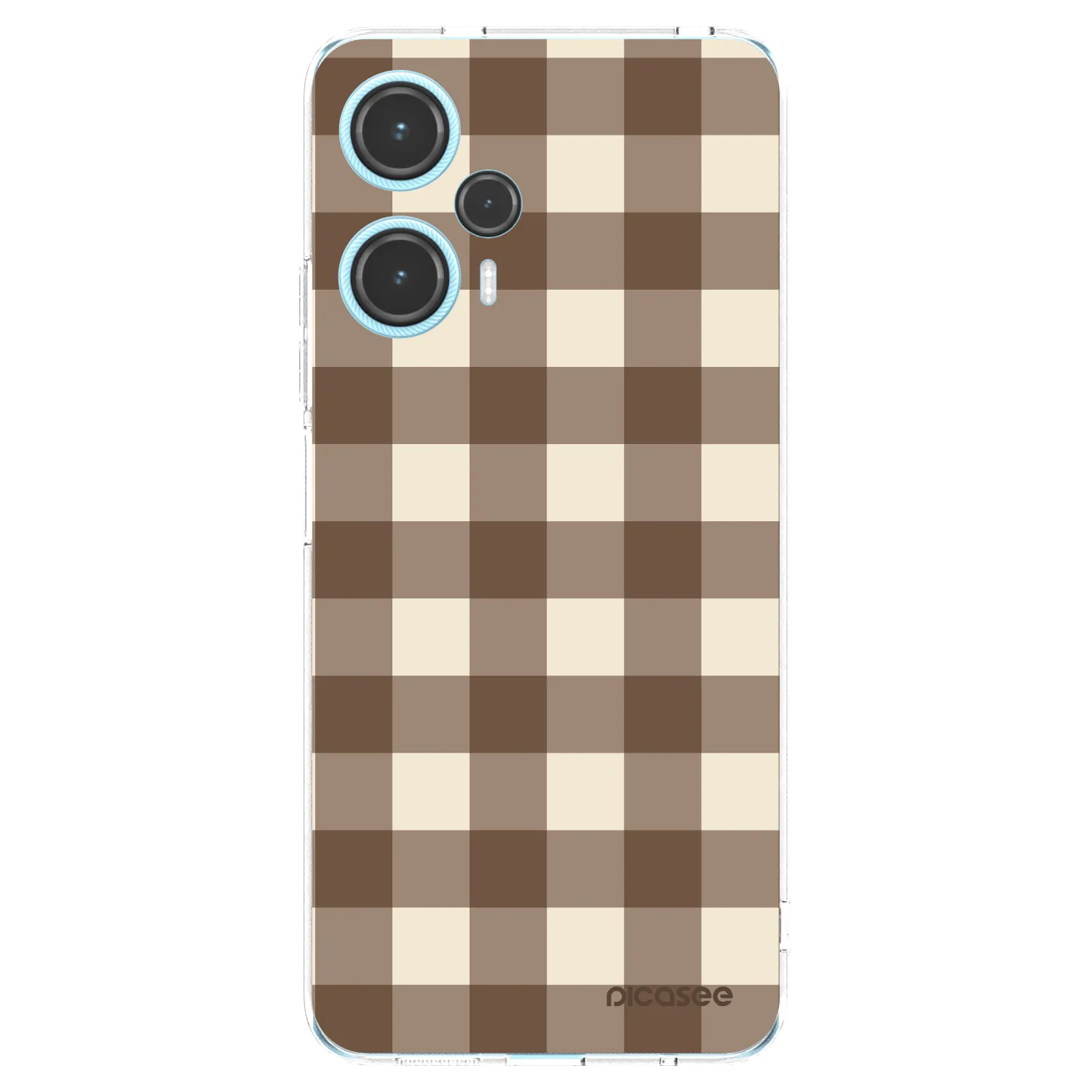 Picasee silikonski prozorni ovitek za Xiaomi Poco F5 - Brown grid