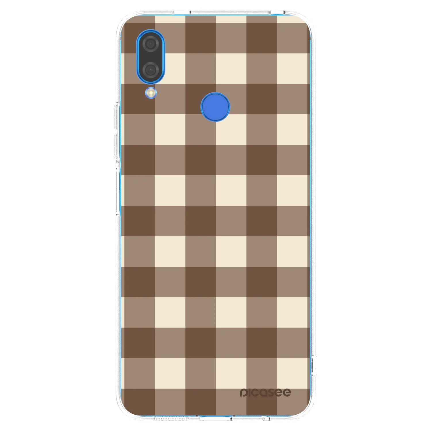 Picasee silikonski prozorni ovitek za Huawei Nova 3i - Brown grid