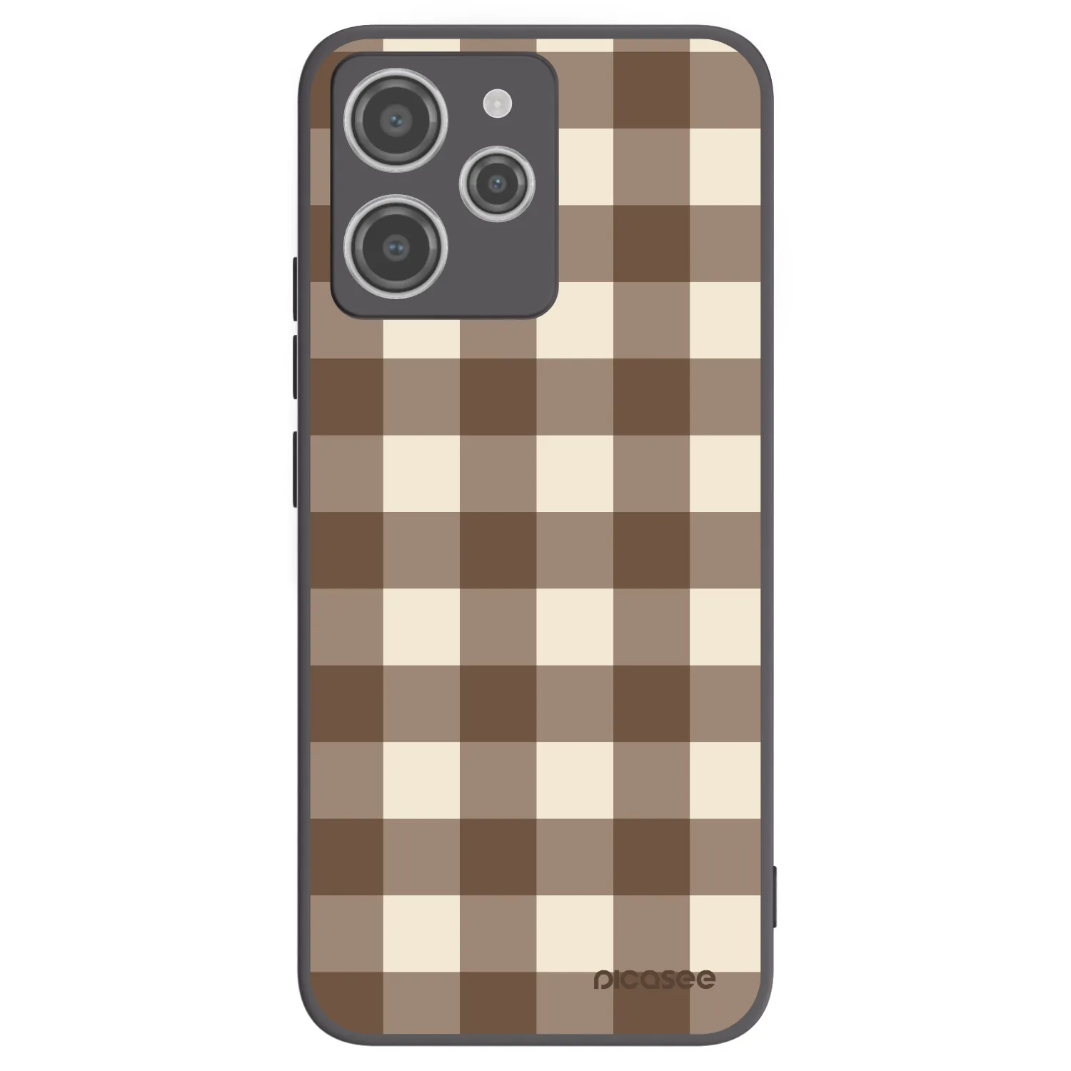 Picasee silikonski črni ovitek za Xiaomi Redmi 12 4G - Brown grid