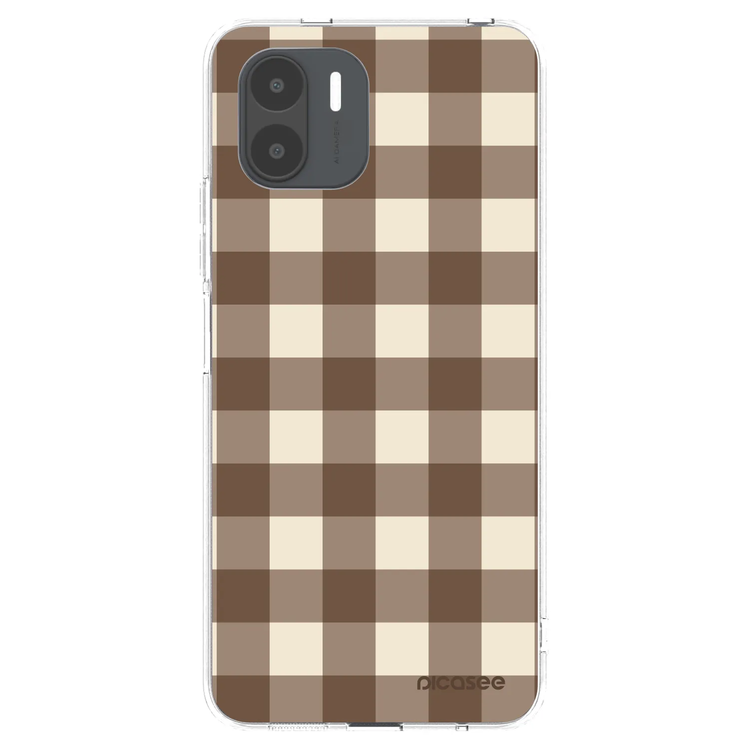 Picasee silikonski prozorni ovitek za Xiaomi Redmi A2 - Brown grid