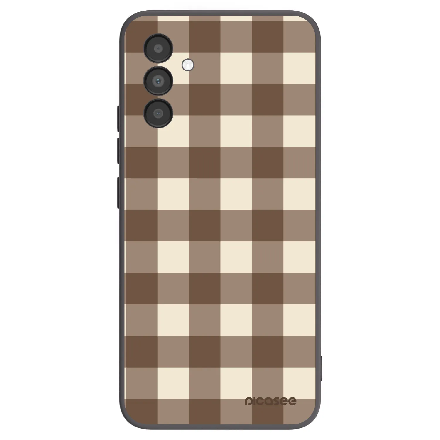 Picasee silikonski črni ovitek za Samsung Galaxy A04s A047F - Brown grid