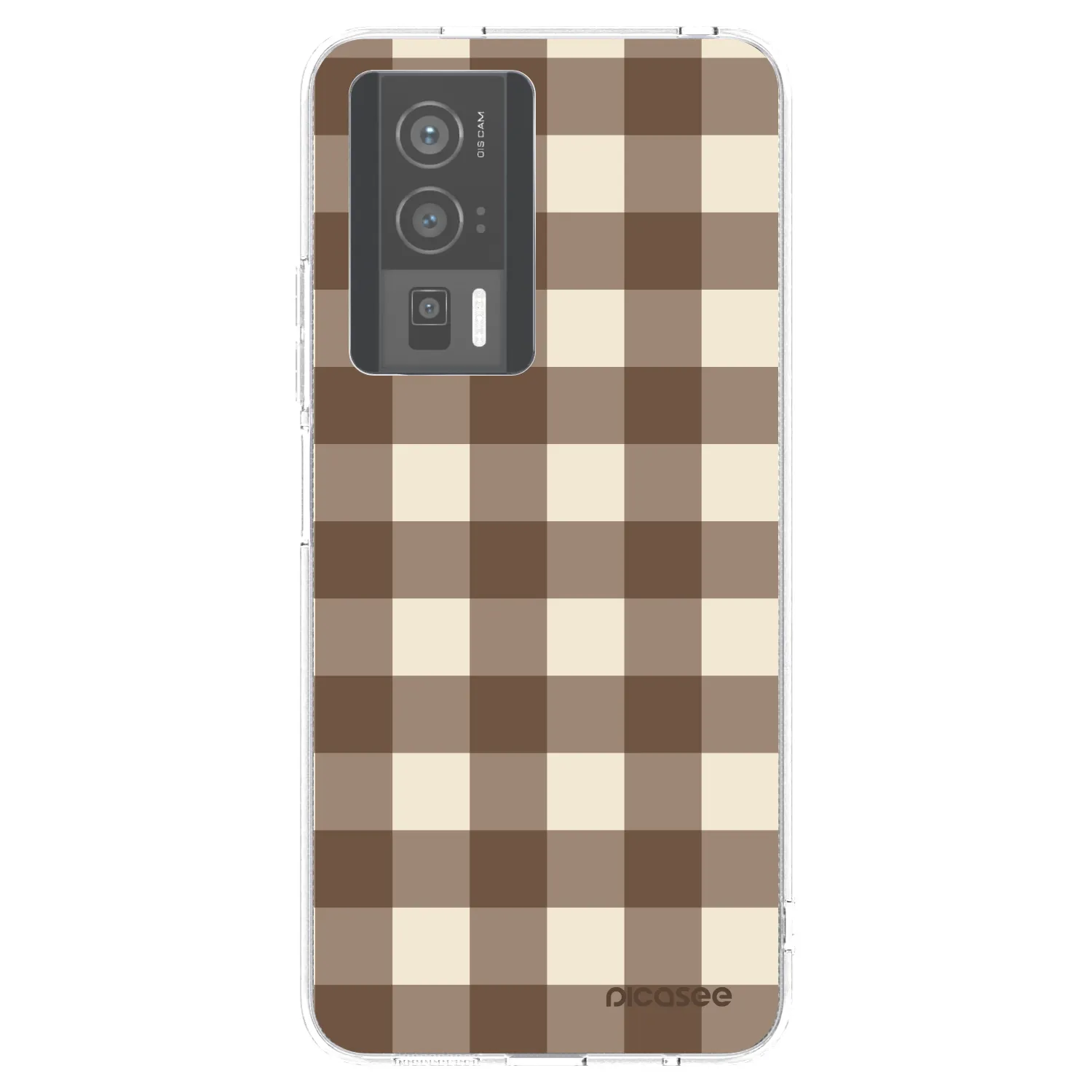 Picasee silikonski prozorni ovitek za Xiaomi Poco F5 Pro 5G - Brown grid