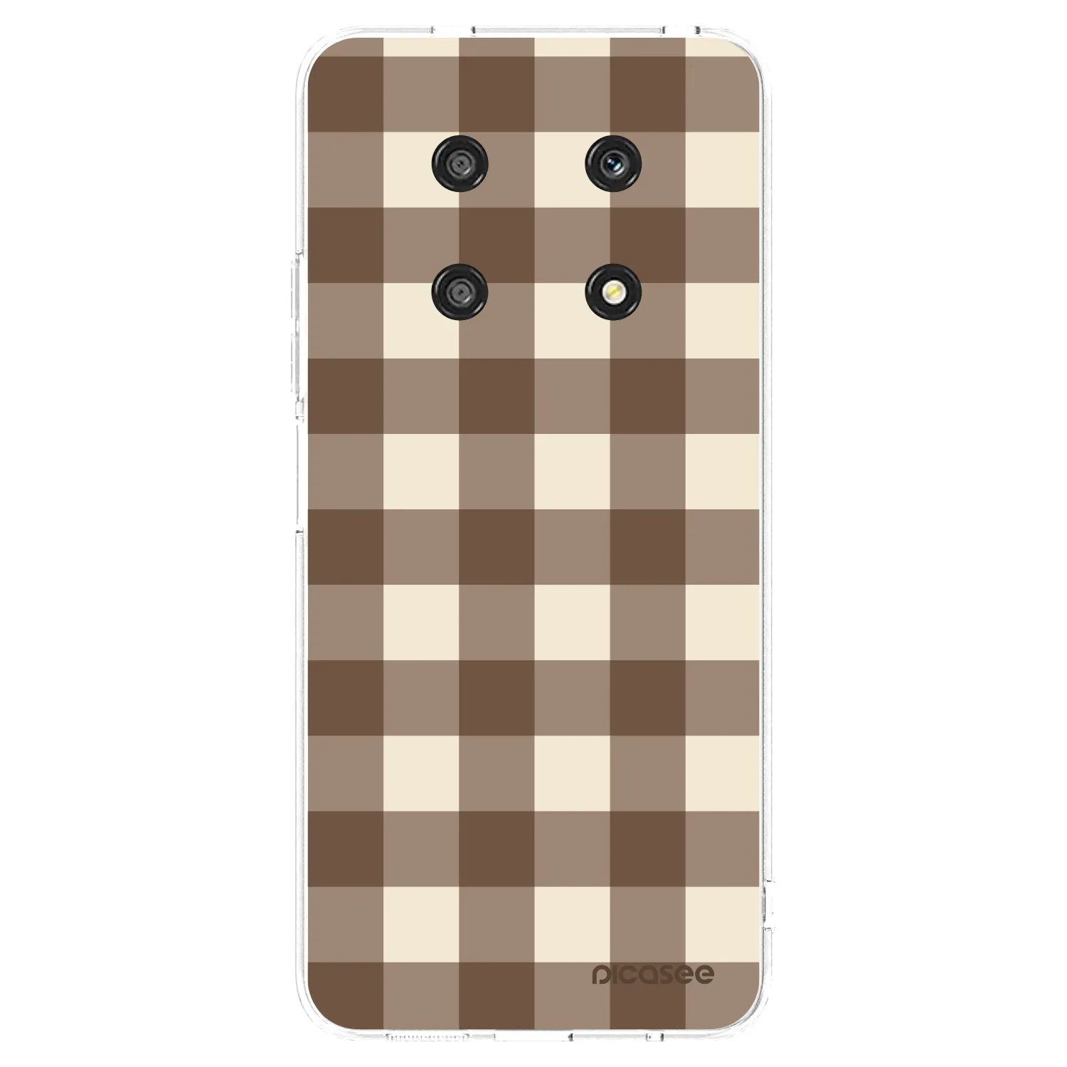 Picasee silikonski prozorni ovitek za Honor Magic4 Lite 5G - Brown grid