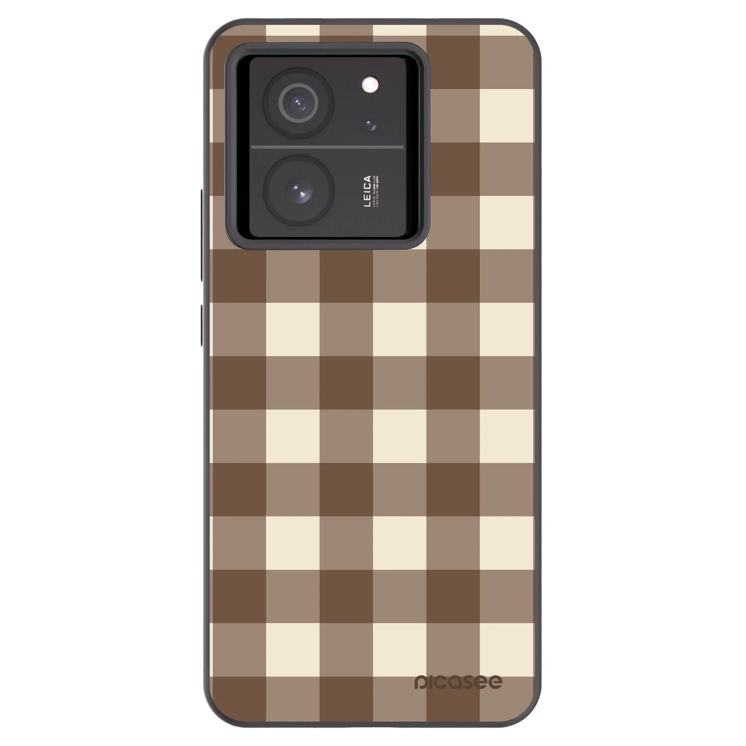 Picasee silikonski črni ovitek za Xiaomi 13T - Brown grid