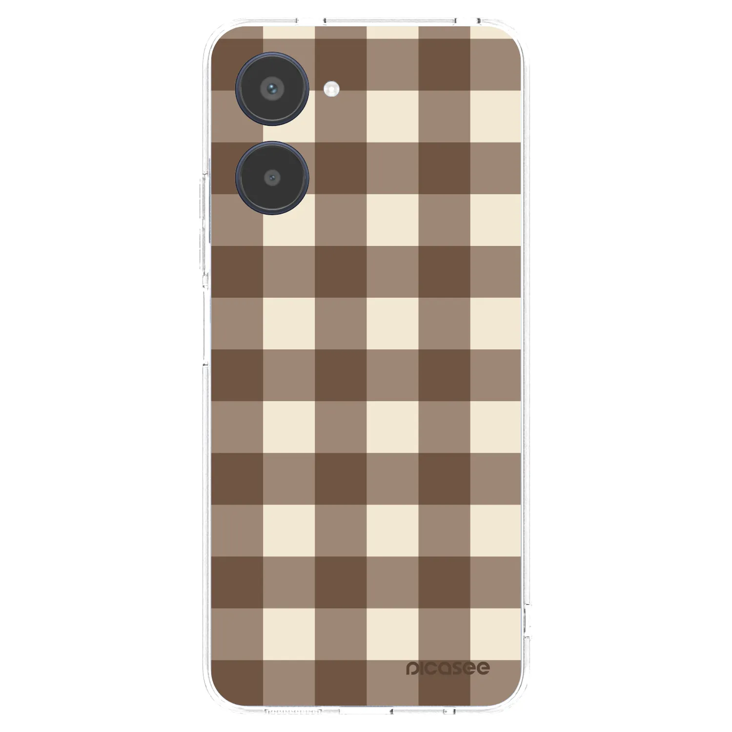Picasee silikonski prozorni ovitek za Realme 10 4G - Brown grid