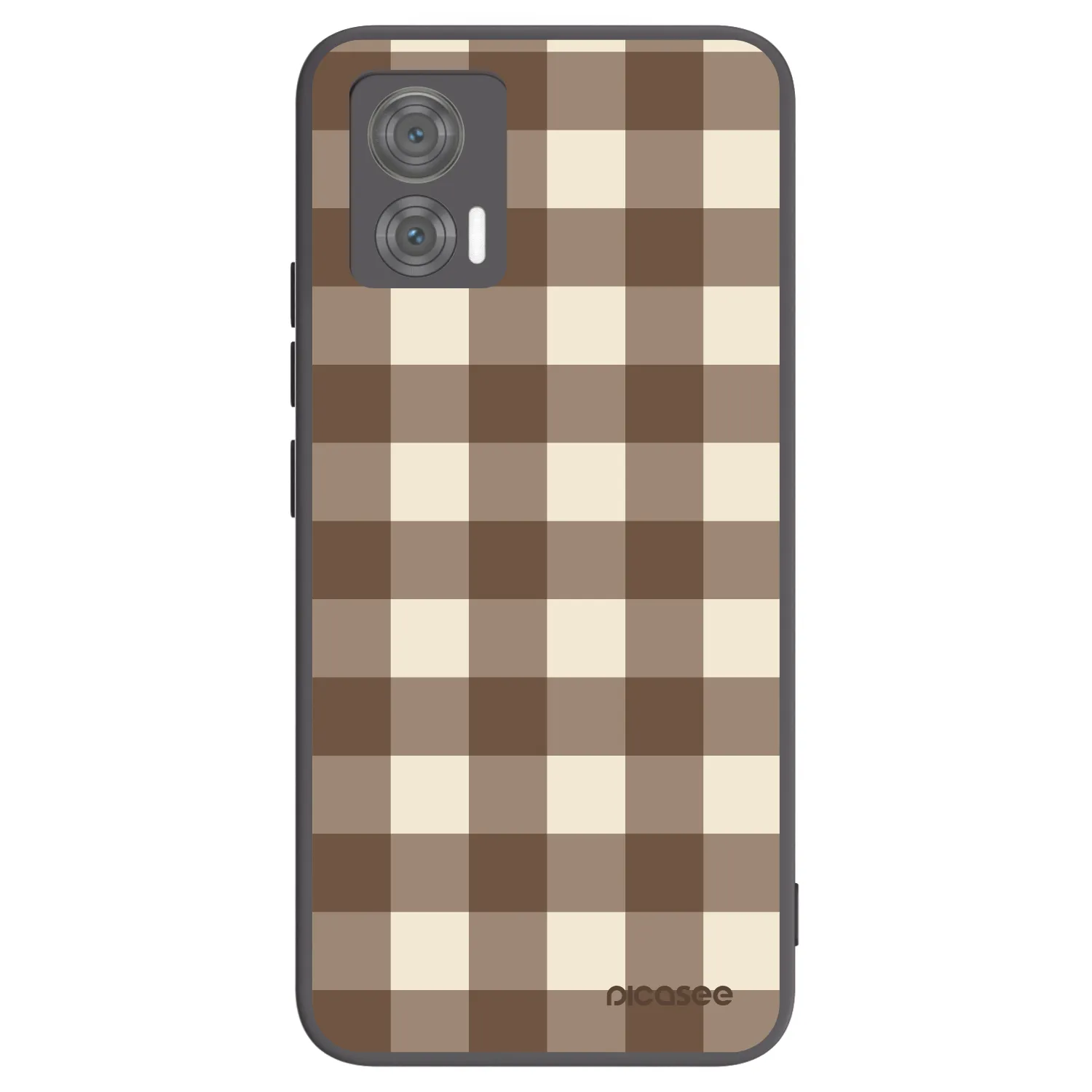 Picasee silikonski črni ovitek za Motorola Edge 30 Neo - Brown grid