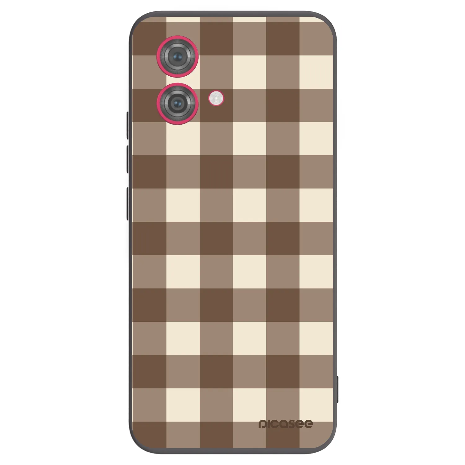 Picasee silikonski črni ovitek za Motorola Moto G84 5G - Brown grid