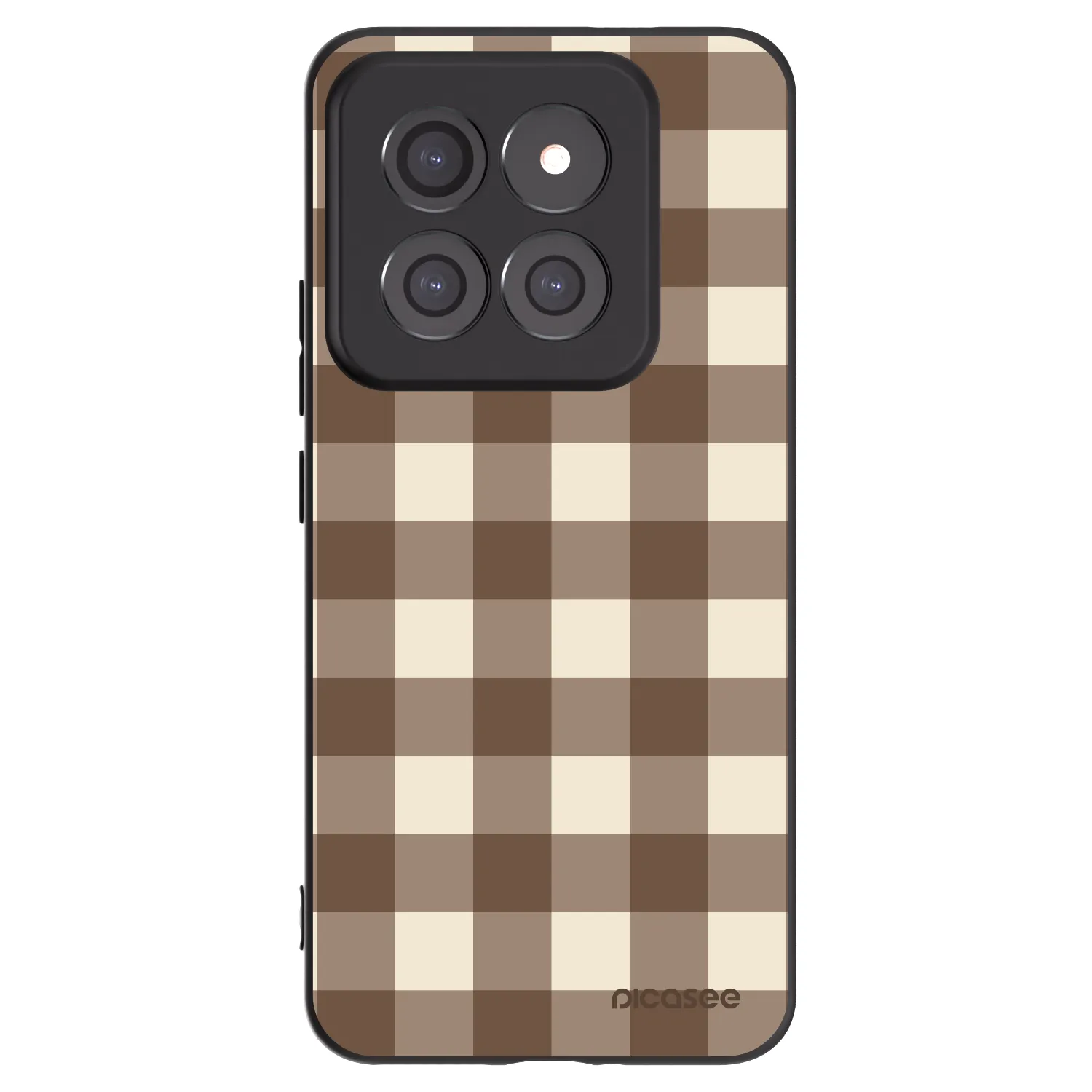 Picasee silikonski črni ovitek za Xiaomi 14 Pro - Brown grid