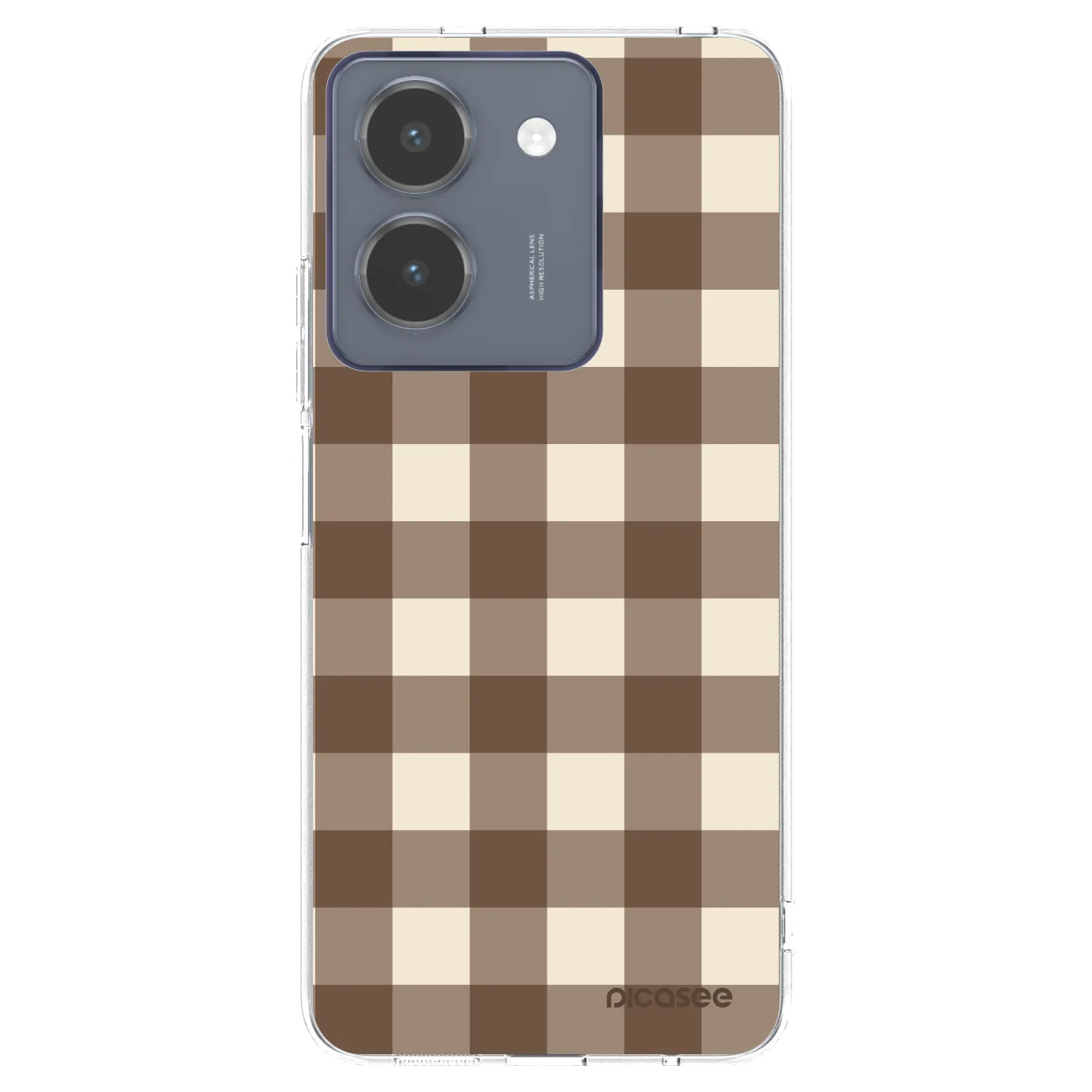 Picasee silikonski prozorni ovitek za Vivo Y36 4G - Brown grid