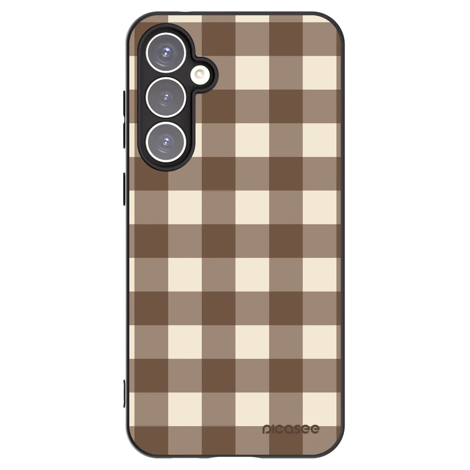 Picasee silikonski črni ovitek za Samsung Galaxy S23 FE S711B - Brown grid