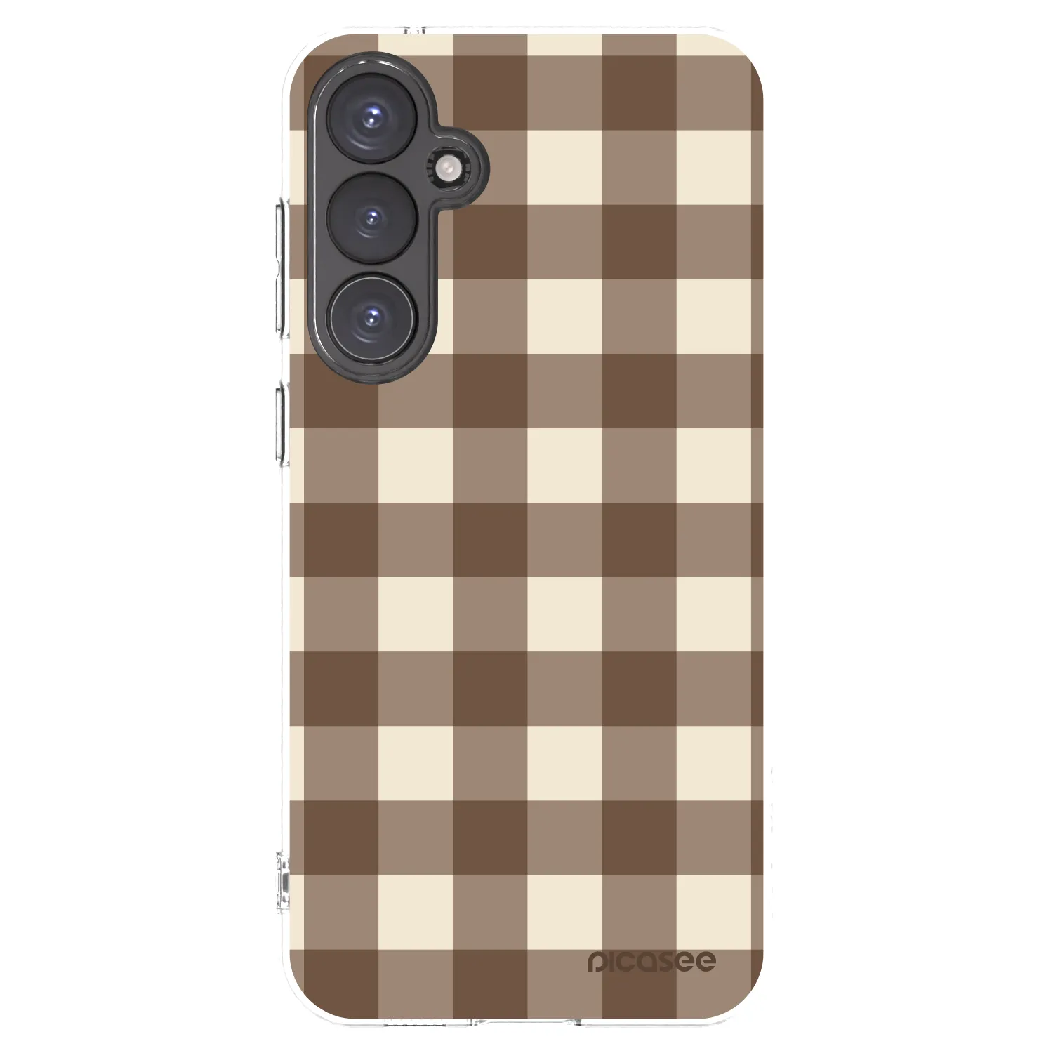 Picasee silikonski prozorni ovitek za Samsung Galaxy S23 FE S711B - Brown grid