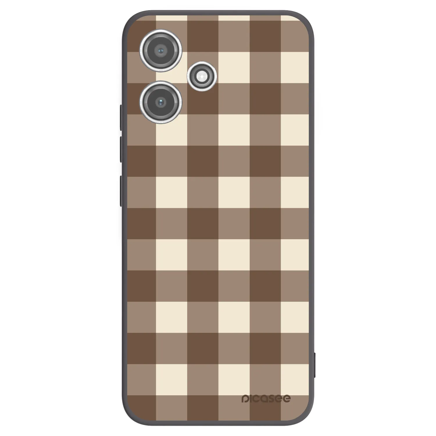 Picasee silikonski črni ovitek za Xiaomi Redmi 12 5G - Brown grid