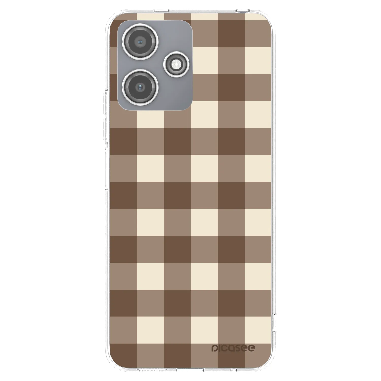 Picasee silikonski prozorni ovitek za Xiaomi Redmi 12 5G - Brown grid