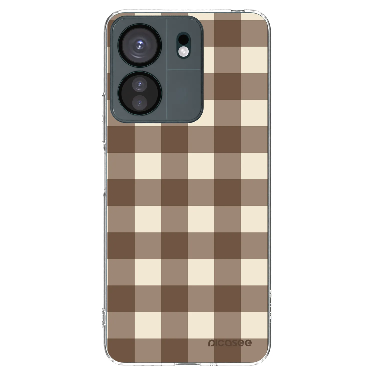 Picasee silikonski prozorni ovitek za Xiaomi Redmi 13C 4G - Brown grid