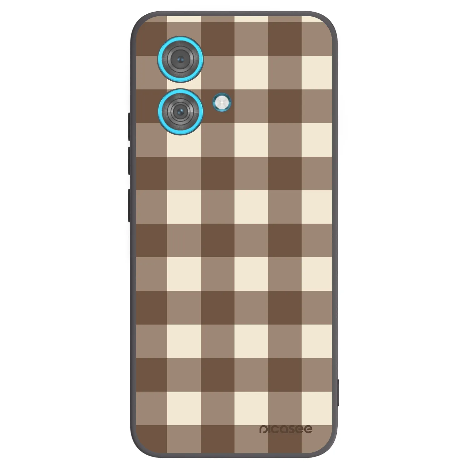 Picasee silikonski črni ovitek za Motorola Edge 40 Neo - Brown grid