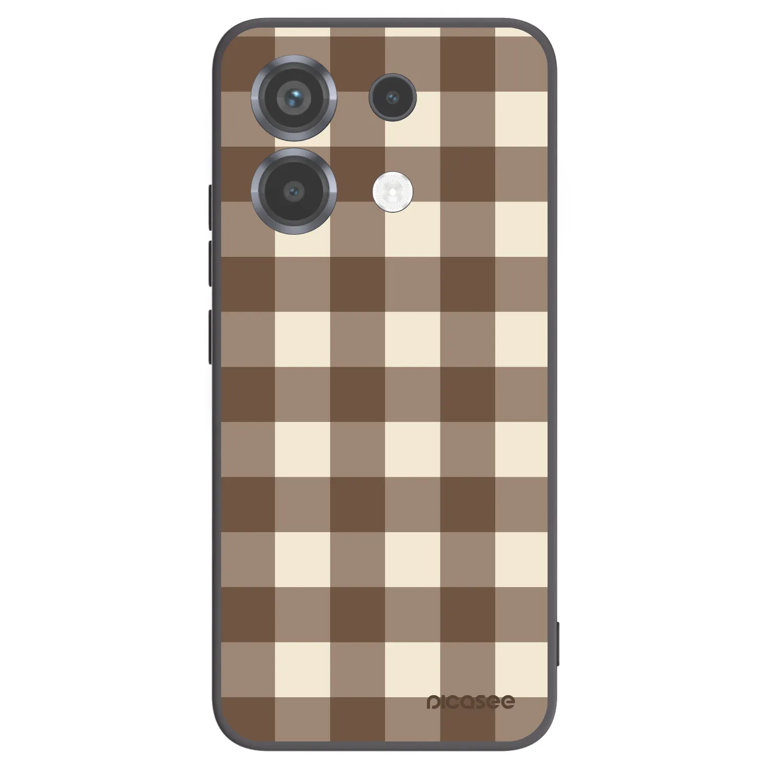 Picasee silikonski črni ovitek za Xiaomi Poco X6 - Brown grid