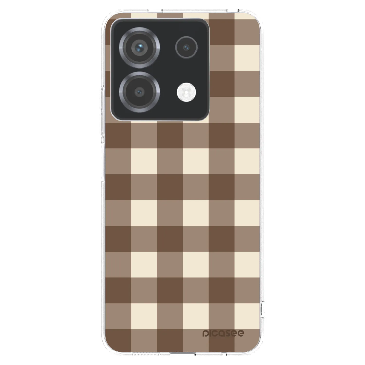 Picasee silikonski prozorni ovitek za Xiaomi Poco X6 - Brown grid