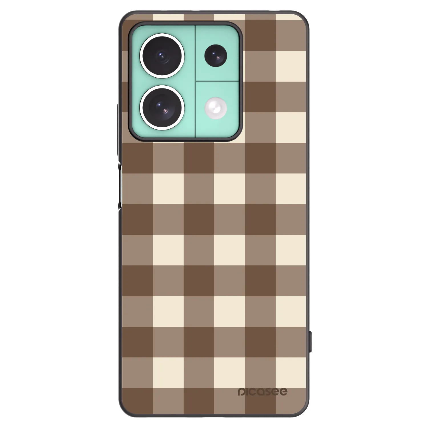 Picasee silikonski črni ovitek za Xiaomi Redmi Note 13 5G - Brown grid