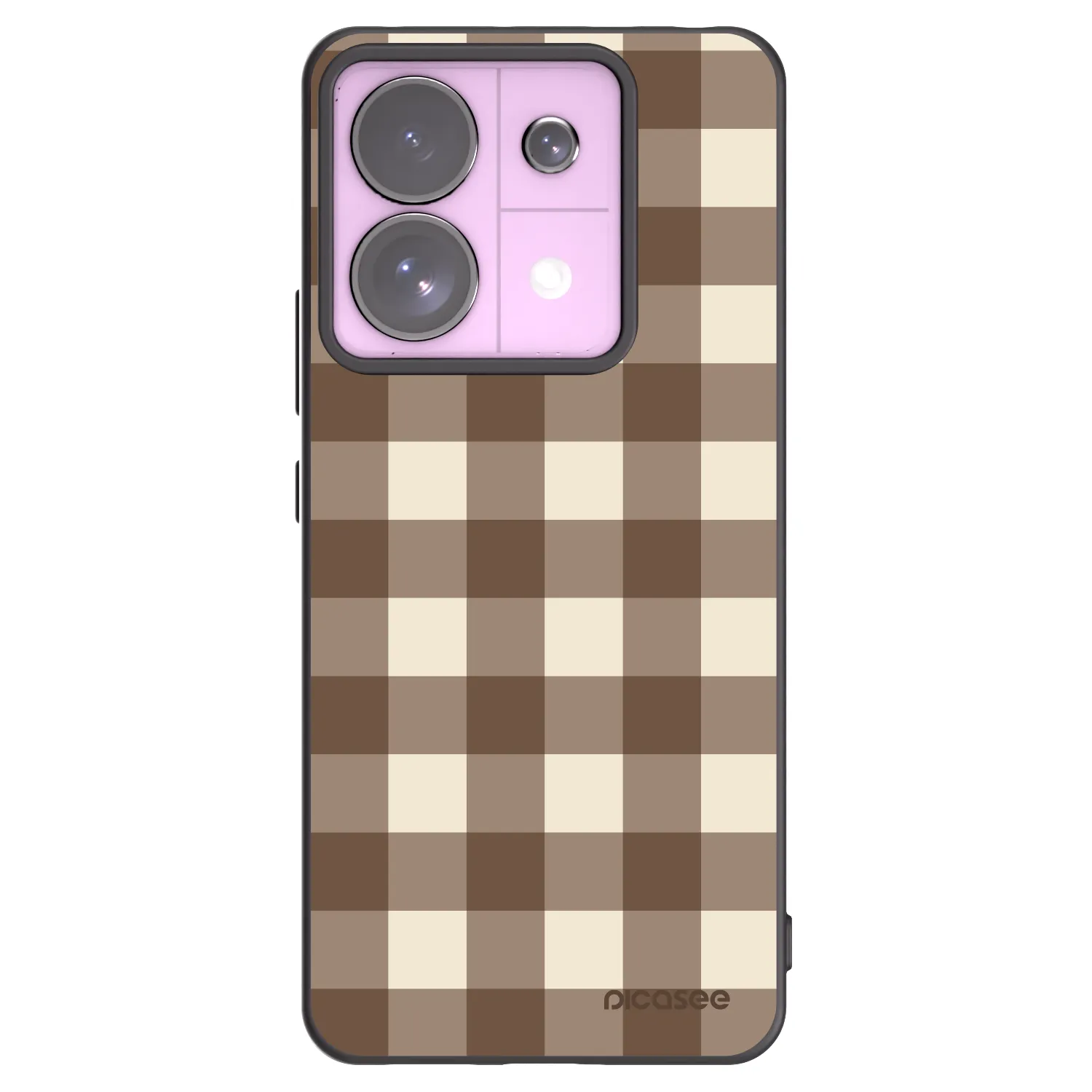 Picasee silikonski črni ovitek za Xiaomi Redmi Note 13 Pro 5G - Brown grid