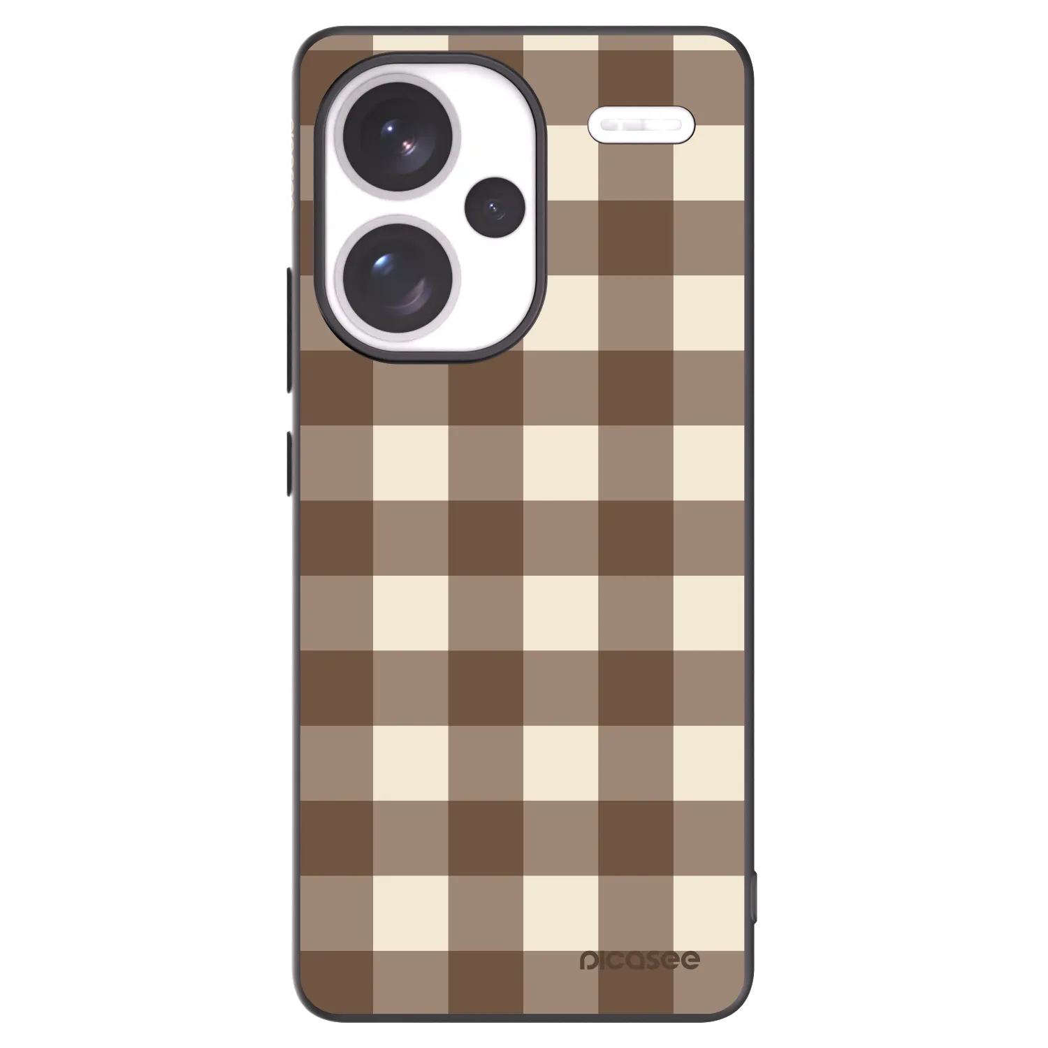 Picasee silikonski črni ovitek za Xiaomi Redmi Note 13 Pro+ 5G - Brown grid