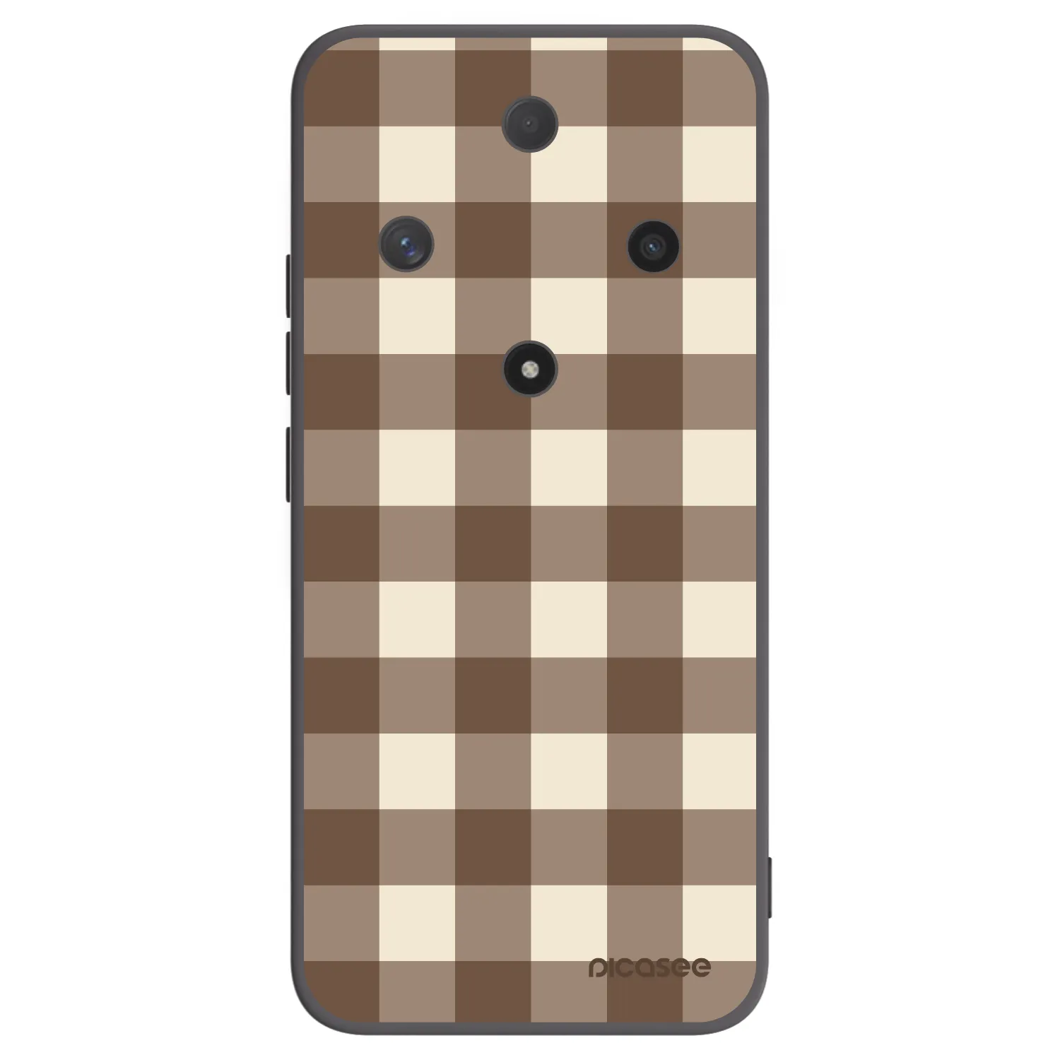 Picasee silikonski črni ovitek za Honor Magic6 Lite 5G - Brown grid