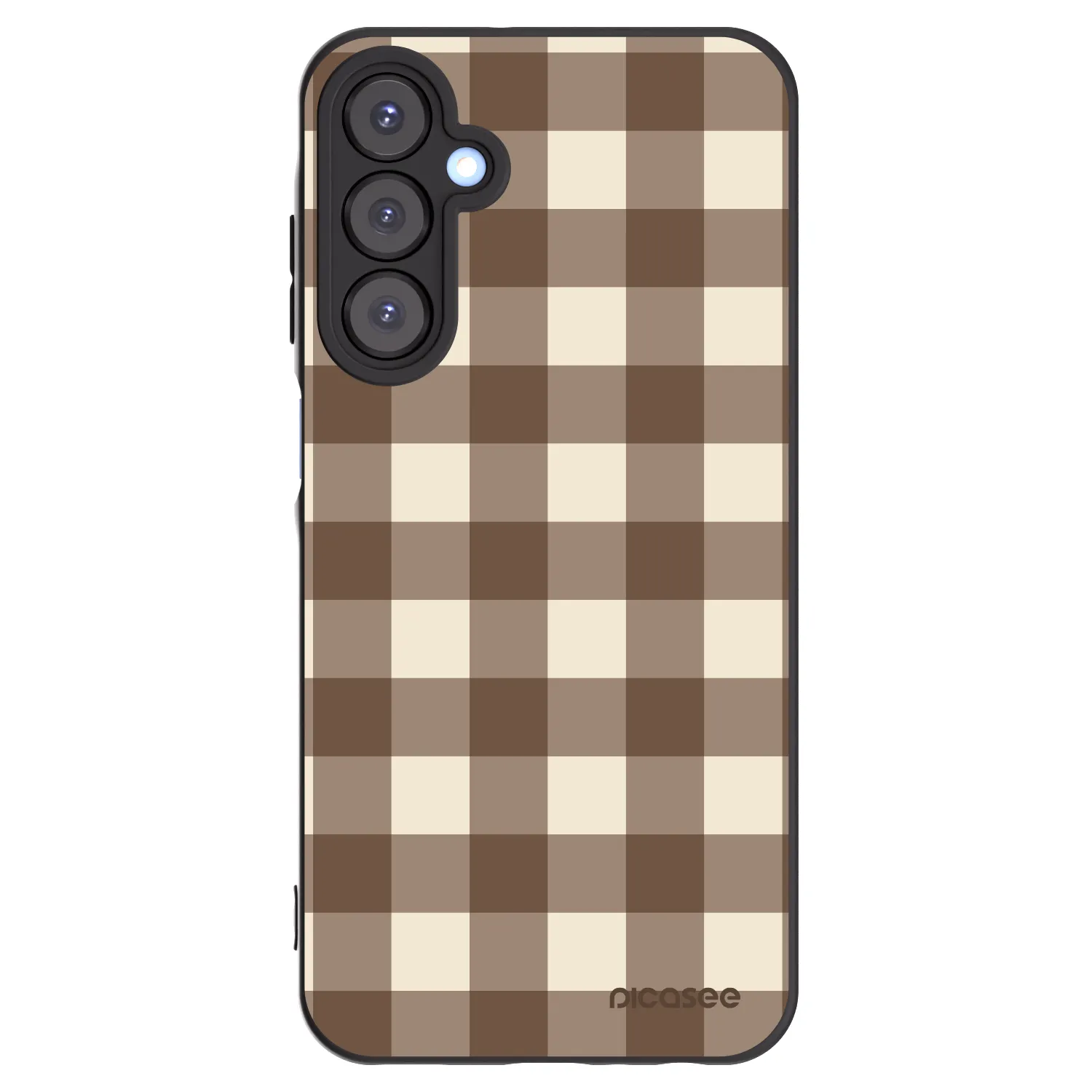 Picasee silikonski črni ovitek za Samsung Galaxy A25 A256B 5G - Brown grid