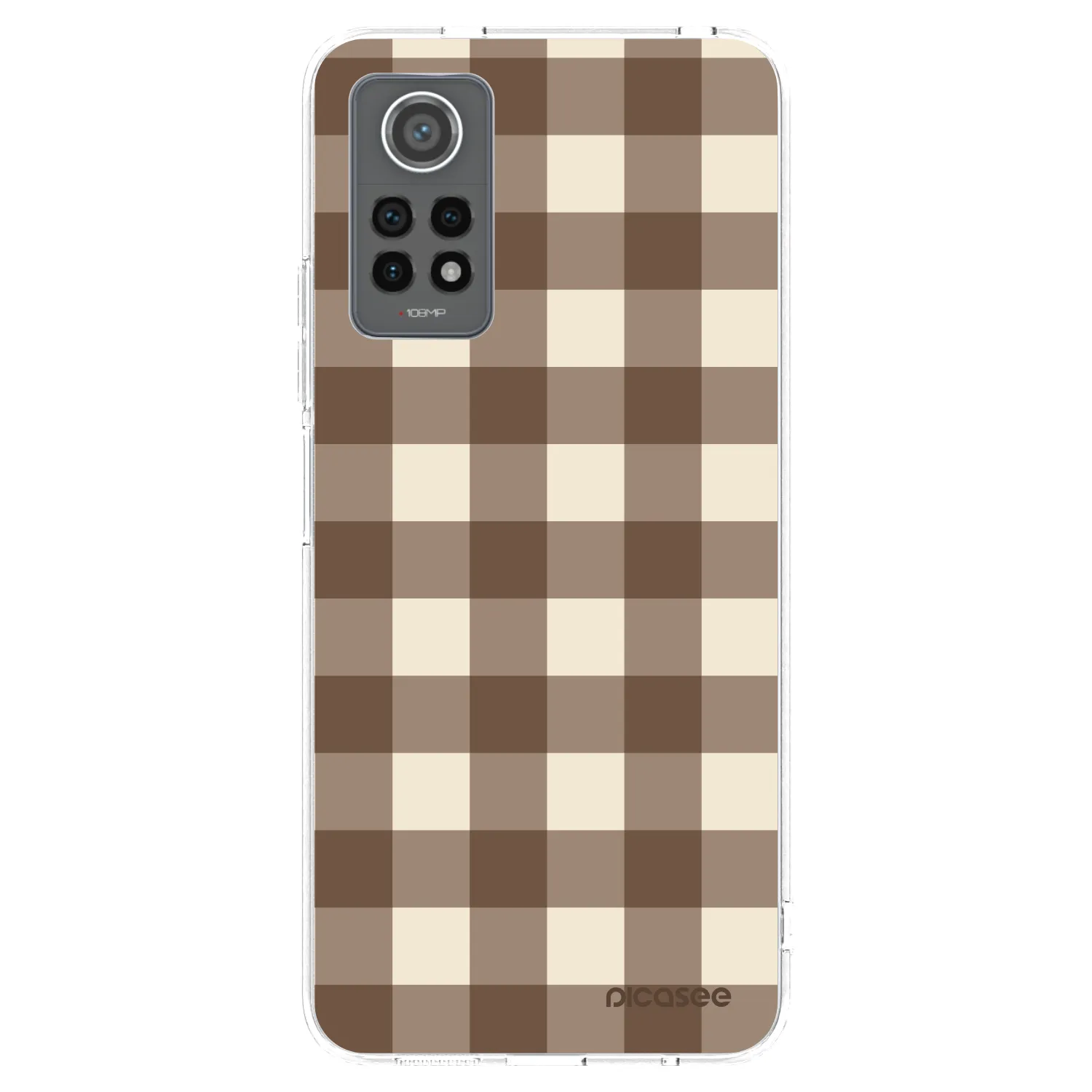 Picasee silikonski prozorni ovitek za Xiaomi Redmi Note 12 Pro 4G - Brown grid